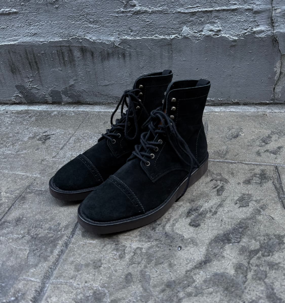 꼼데가르송 옴므 윙팁 스웨이드 부츠 상품이미지1