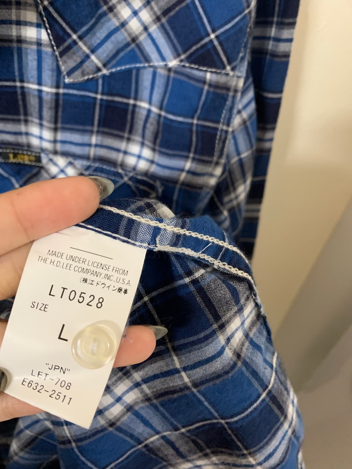 Lee 체크 셔츠 상품이미지2