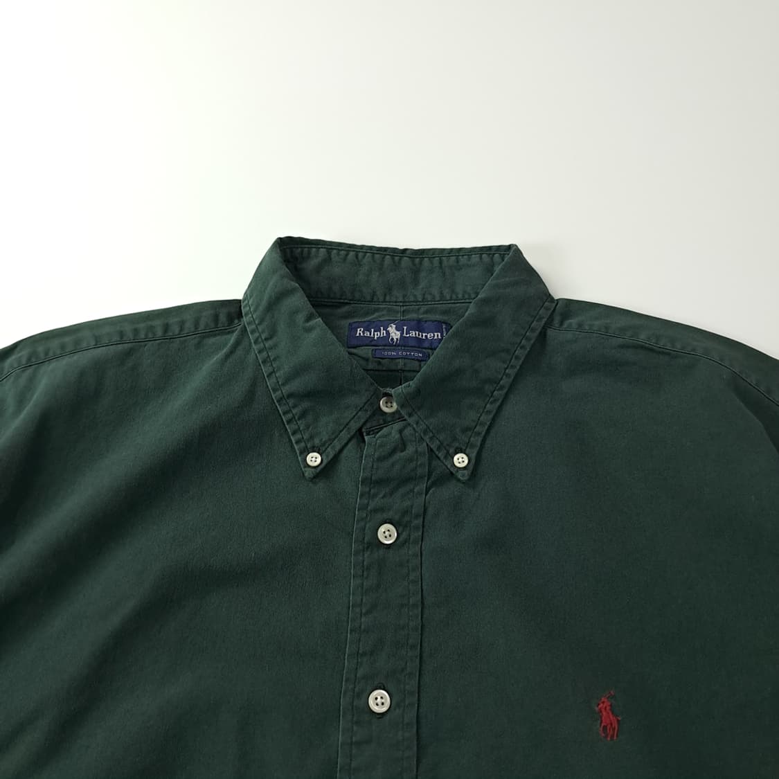 CK809 2XL 폴로 90s 포레스트그린 반팔 셔츠 남방 상품이미지2