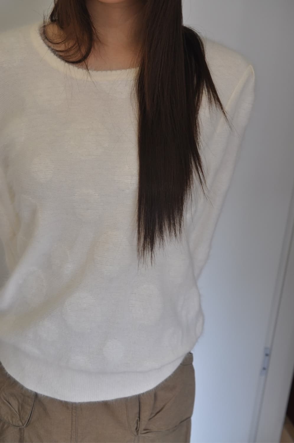 도트 헤어리 니트 상품이미지1