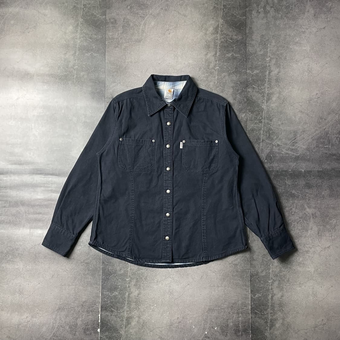 CARHARTT 칼하트 빈티지 네이비 스냅버튼 셔츠 워크자켓 A00861 상품이미지1