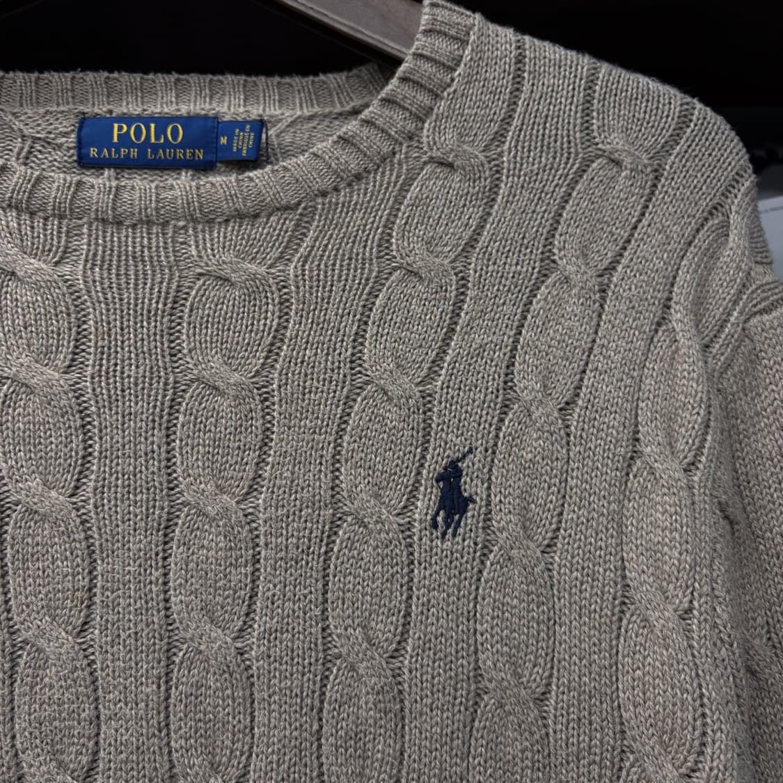 신형라벨 폴로랄프로렌 오트밀 케이블 라운드 코튼 니트 N183 상품이미지5