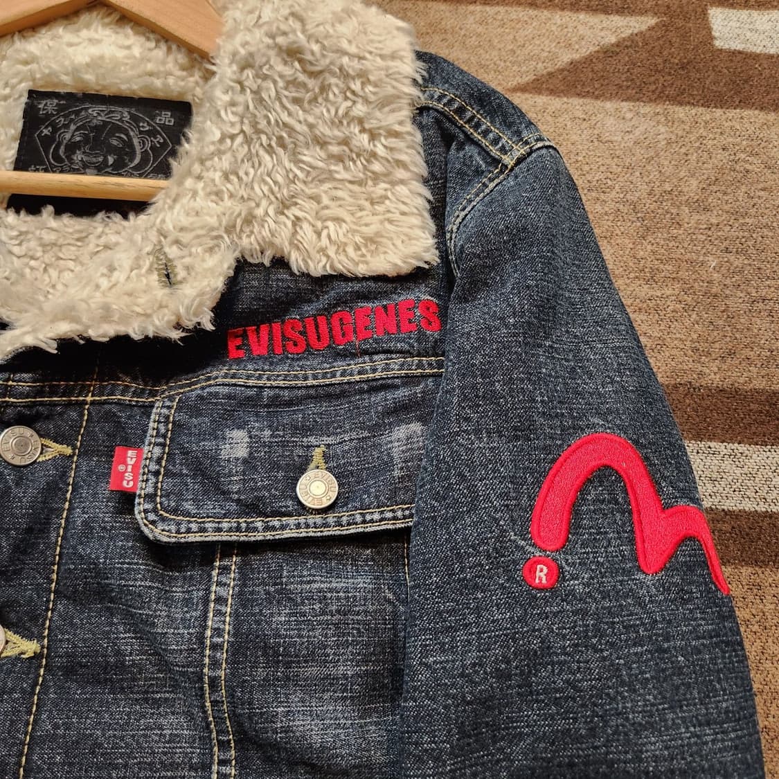 EVISU 에비수 재팬 데님 쉐르파 자켓 M 상품이미지2