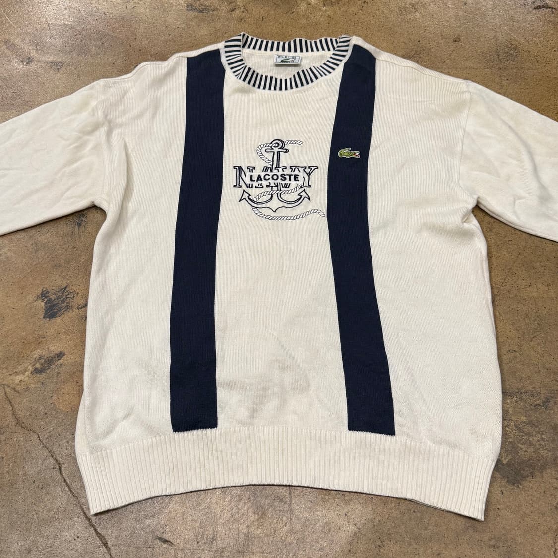 라코스테 크림 화이트 니트 100 상품이미지3