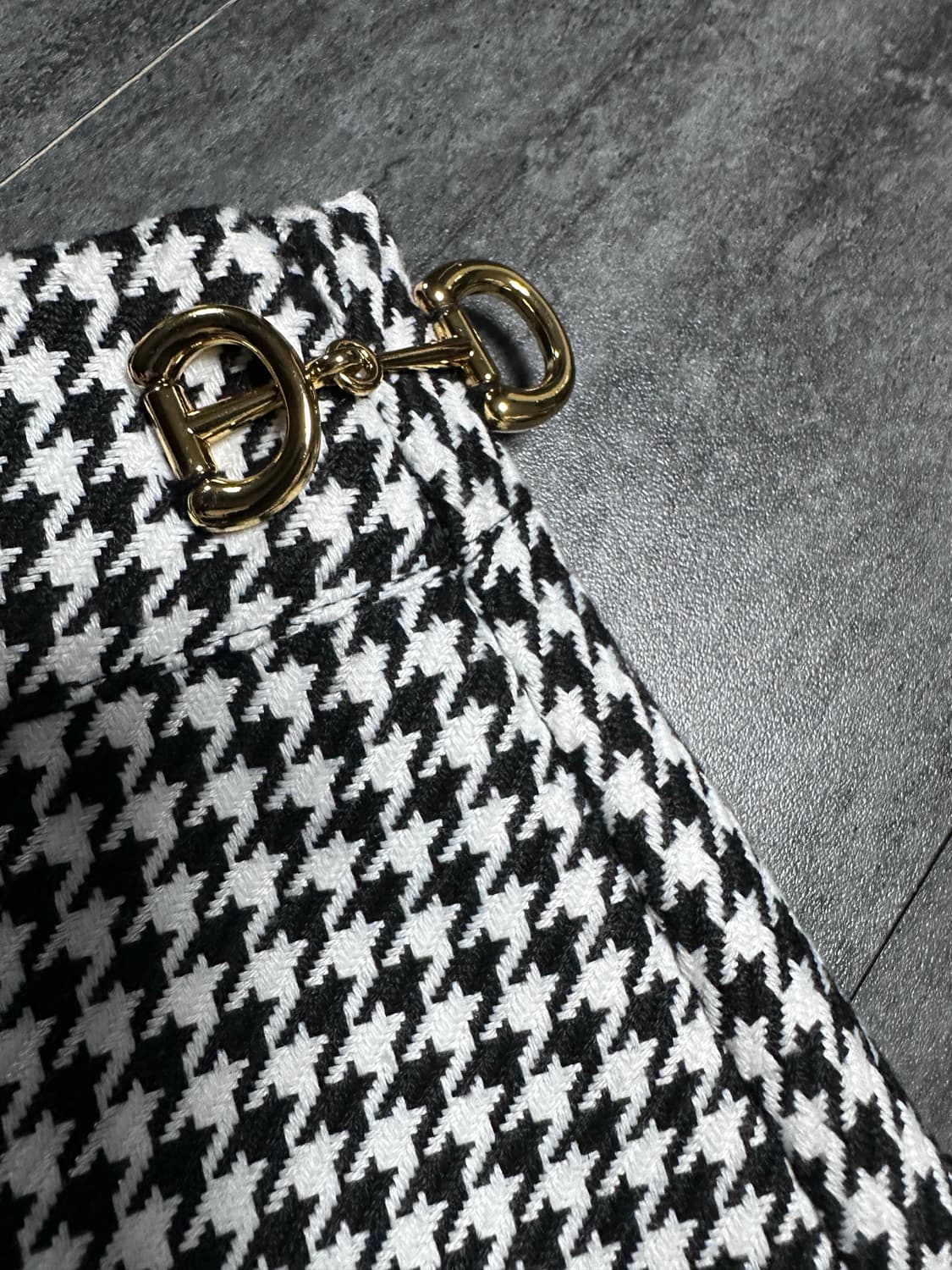 디올 하운드체크 울스커트M 상품이미지4