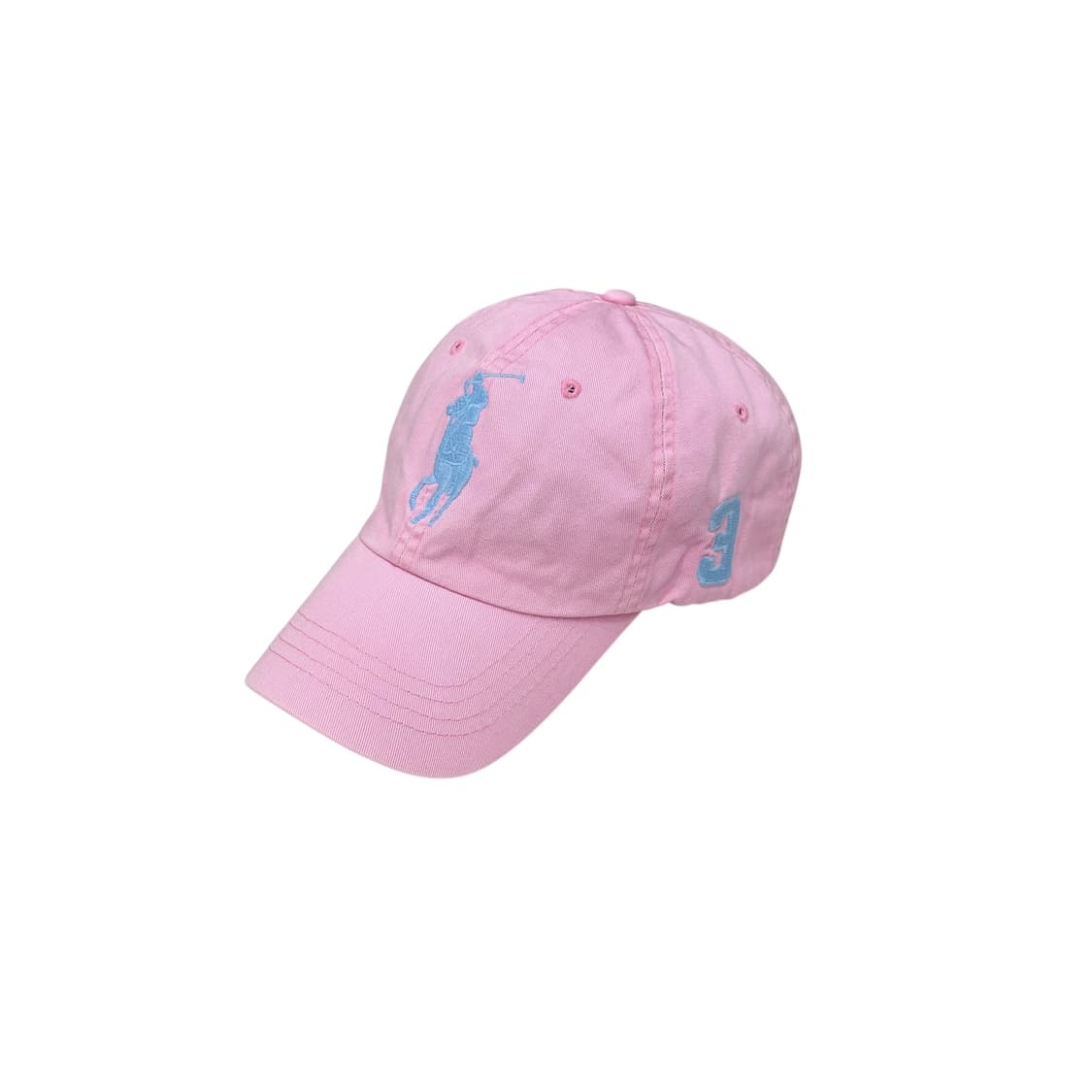 폴로 랄프로렌 00s 빅포니 가죽 스트랩 핑크 볼캡 모자 상품이미지1