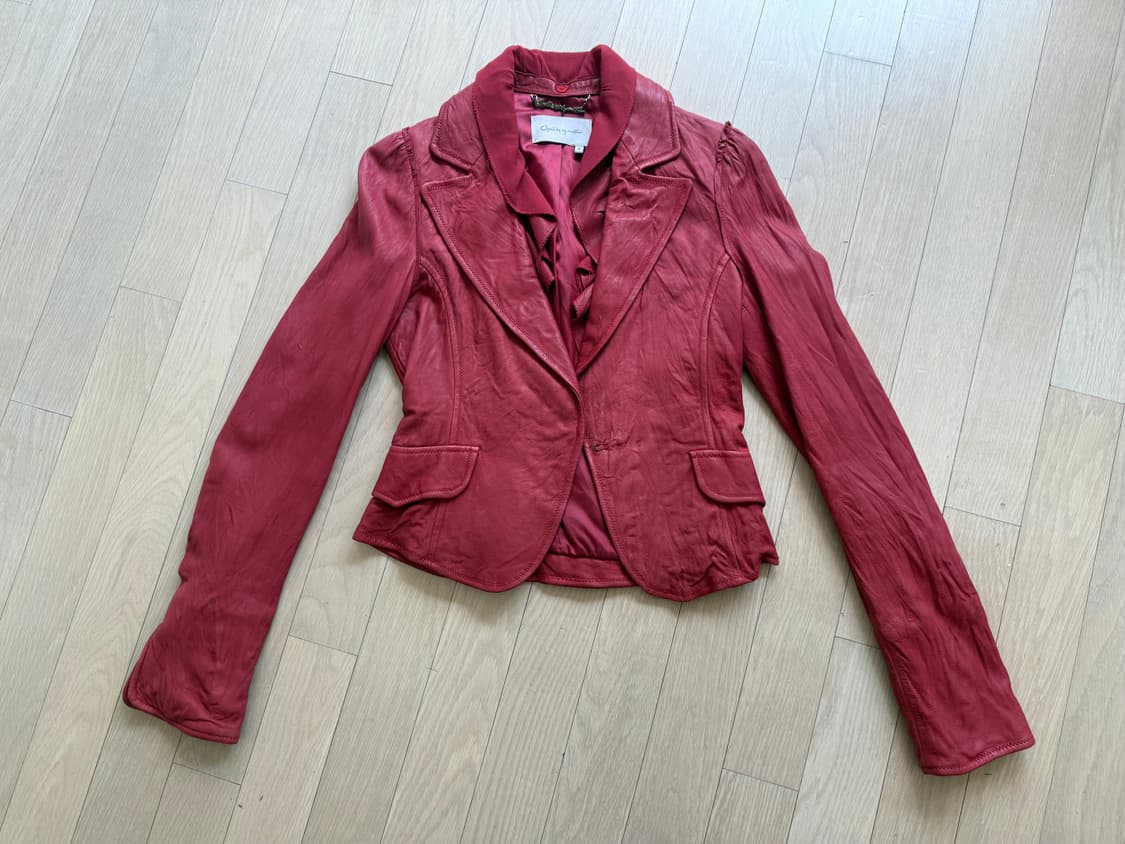 오브제 섹시한 레드 램스킨100 가죽 자켓 타임 이자벨마랑 랄프로렌 마쥬 상품이미지1