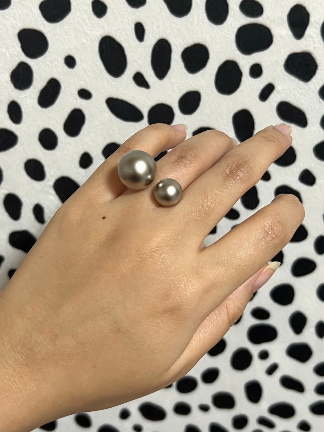 무광 실버 피어싱 볼 반지  상품이미지1