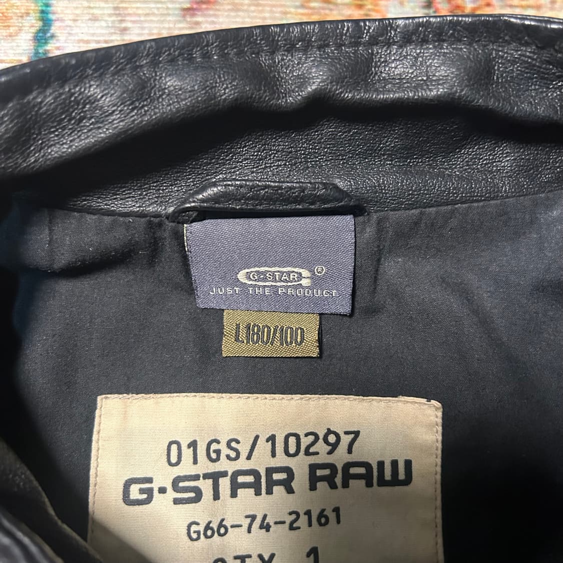 [L] 지스타 로우 싱글 레더자켓 상품이미지6