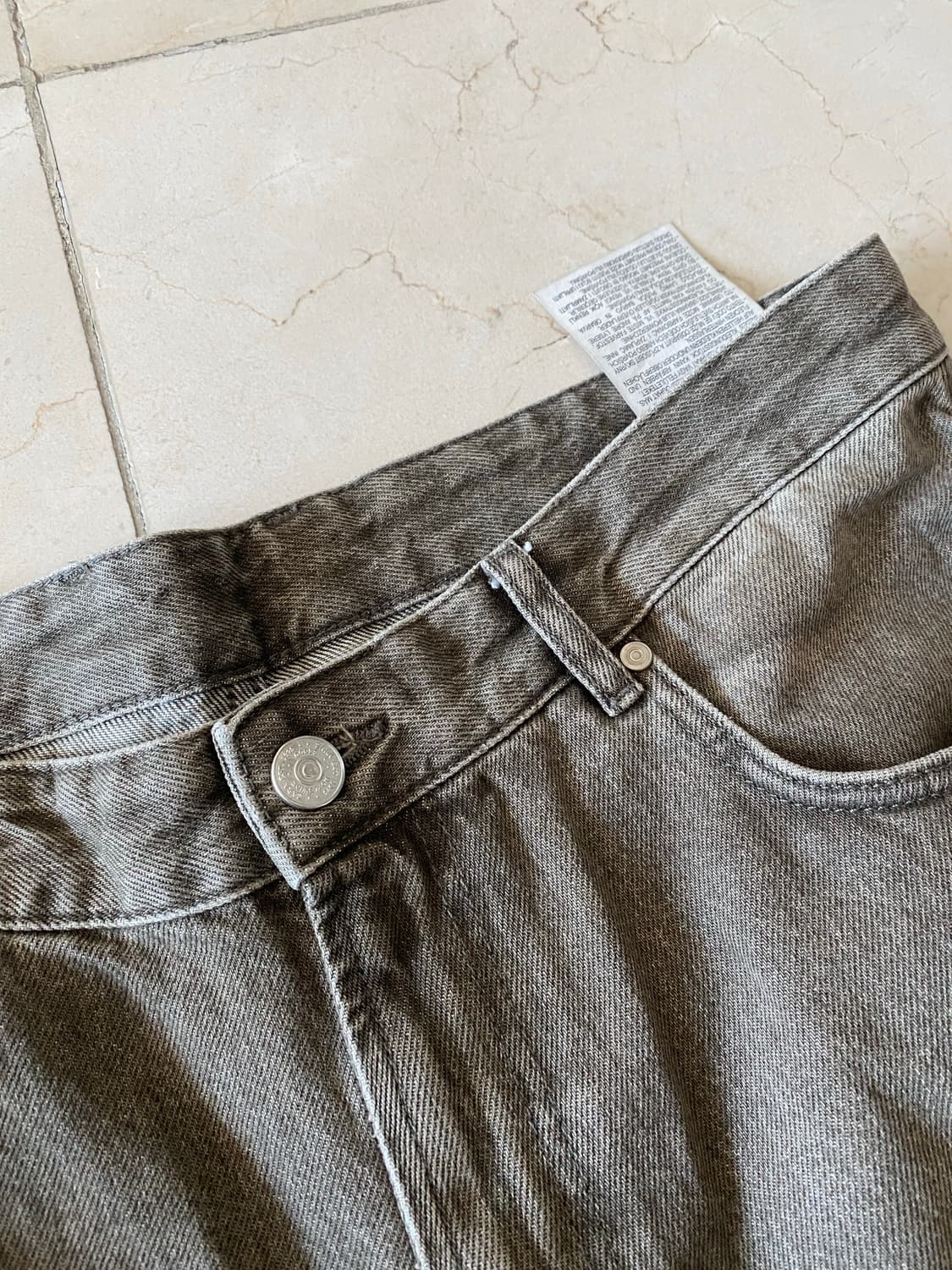 Zara 자라 와이드핏 배기 진 카키 리바이스 상품이미지3