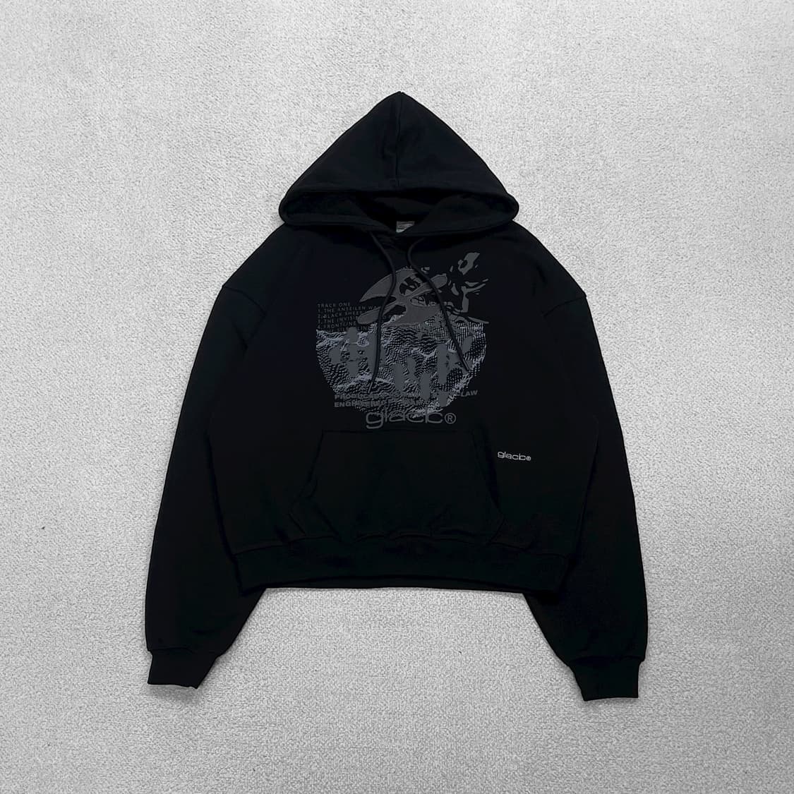 글랙 Glack 사운드웨이브 후드티 블랙 상품이미지1