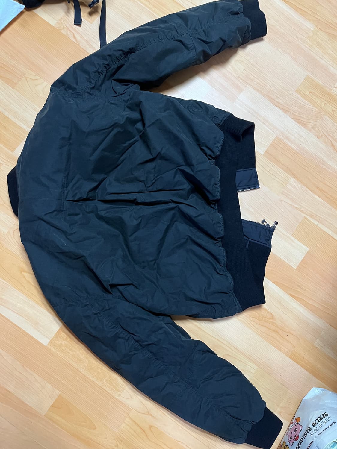 etce 워시드 코튼 봄버 자켓 블랙 XL 상품이미지3