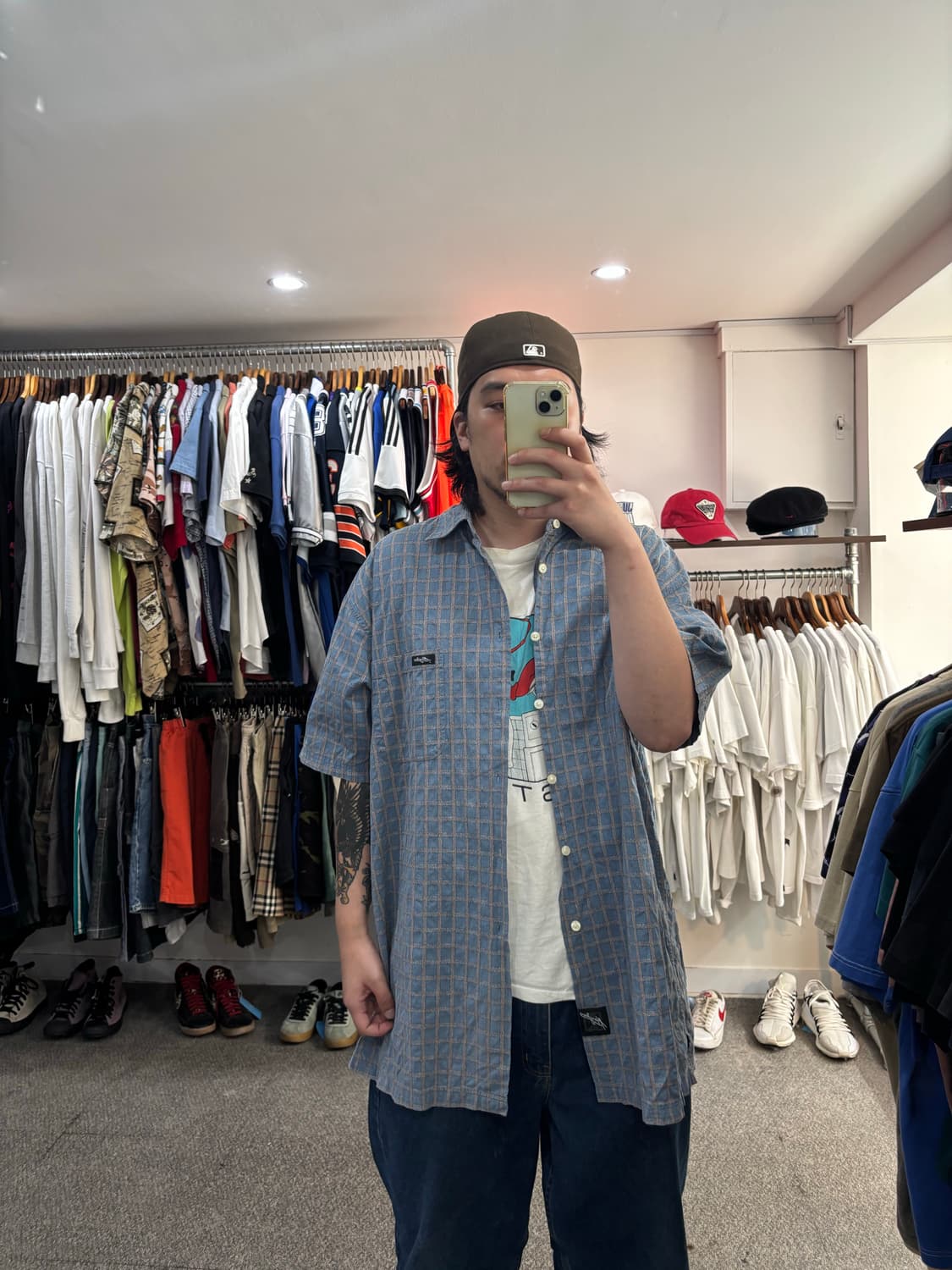 칼카니 체크패턴 반팔셔츠 상품이미지6