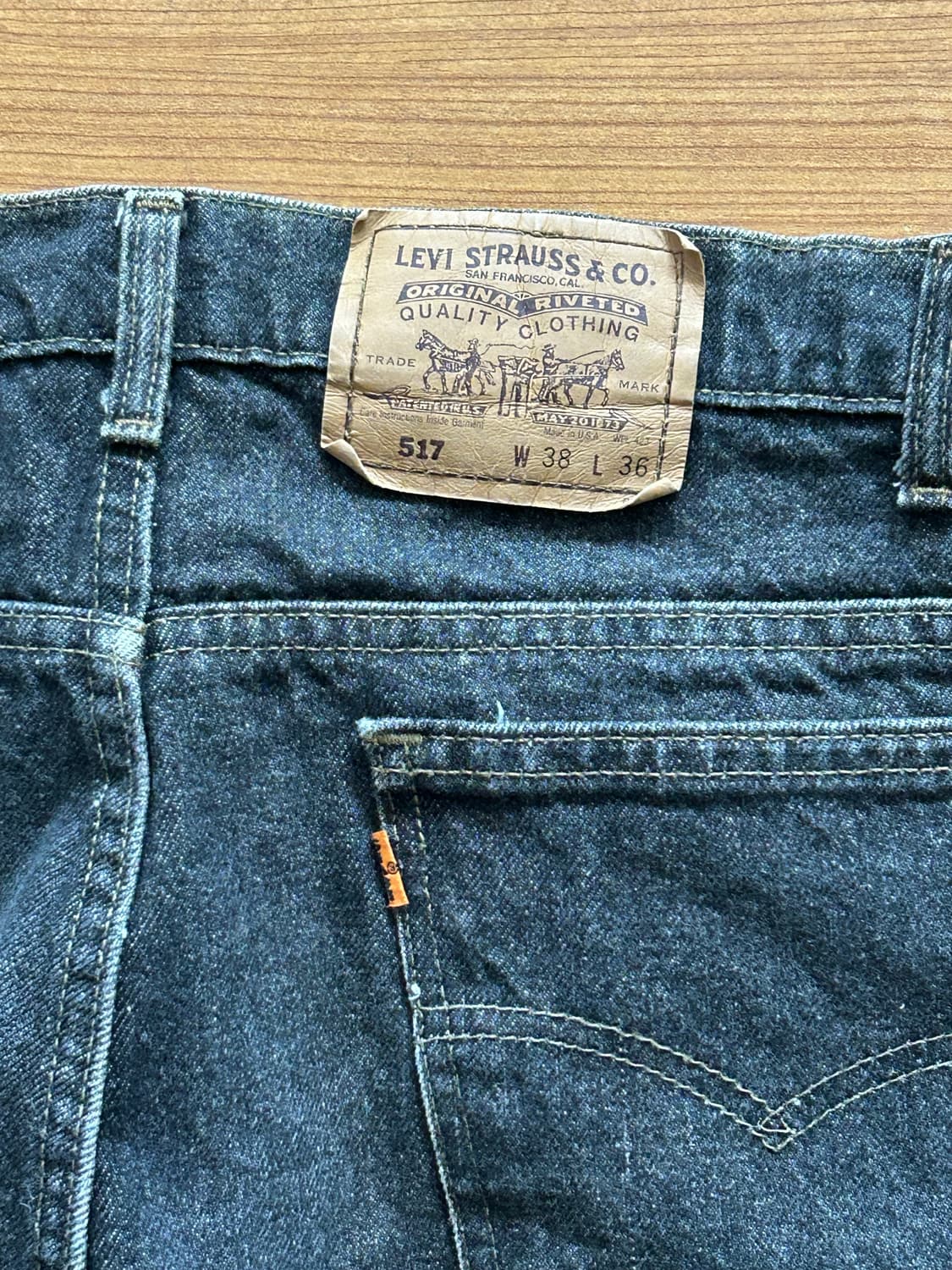 90s 빈티지 리바이스 517 흑청 usa 상품이미지6