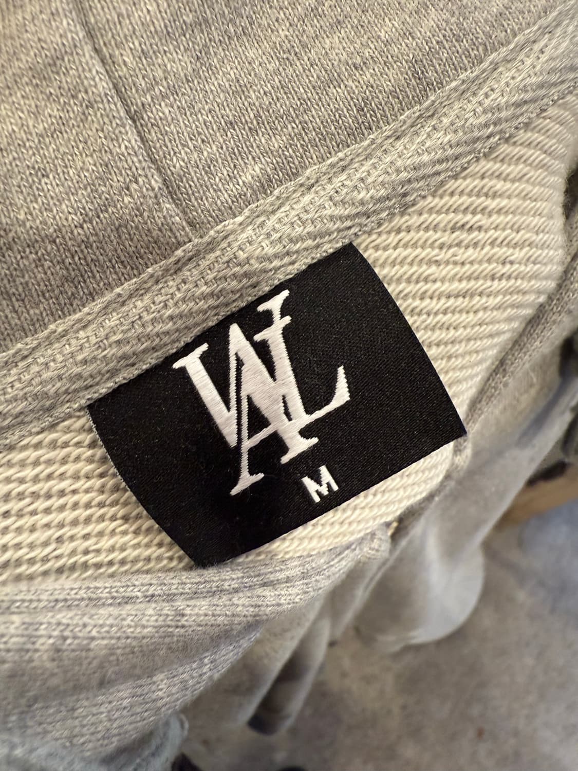 우알롱 그레이 후드집업 상품이미지2