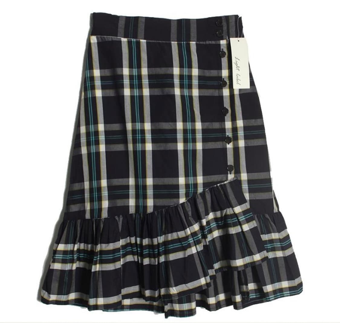 라이트 라벨 빈티지 미디 스커트  상품이미지1