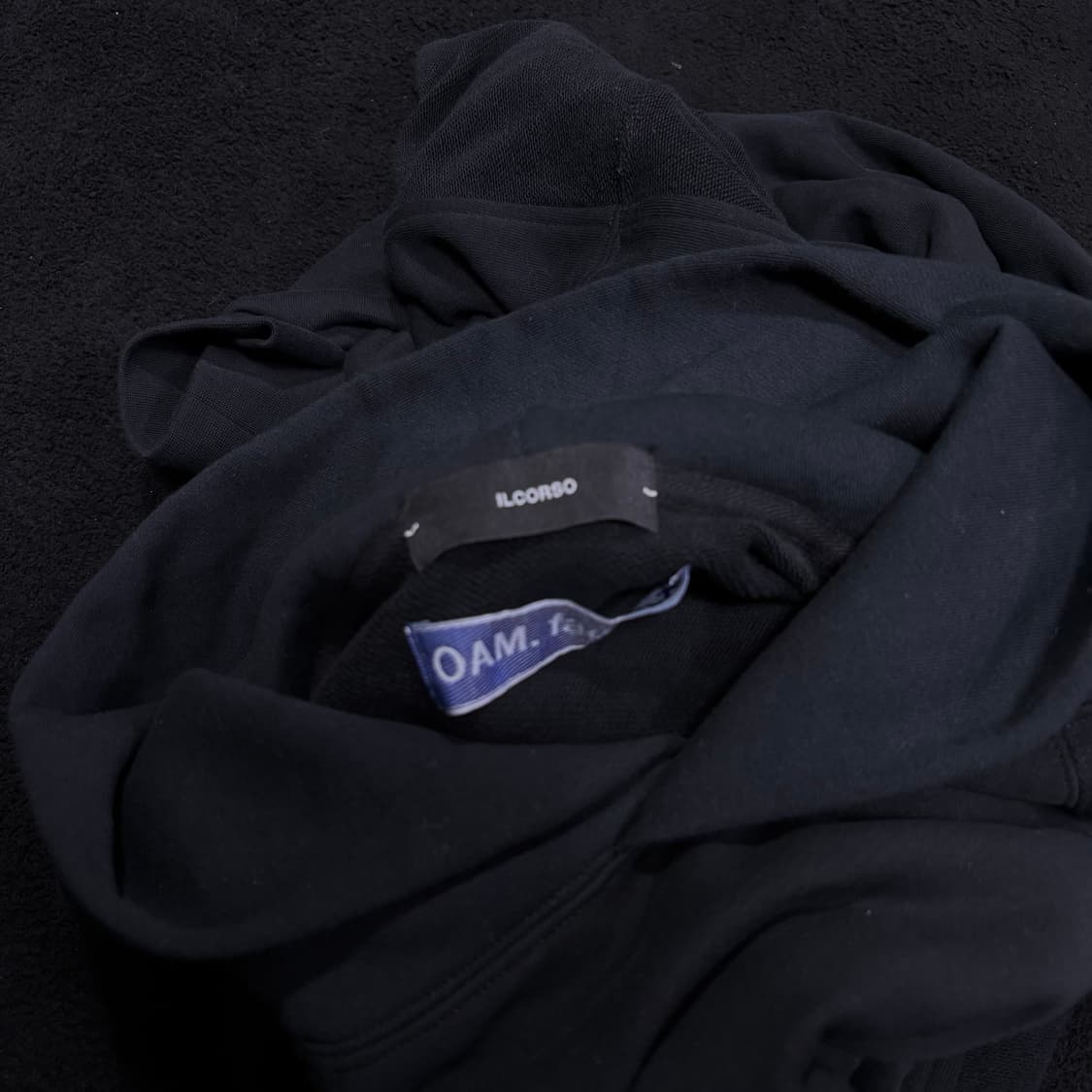 M 일꼬르소 X OAM팩토리 블랙 셔링 후드티 상품이미지5