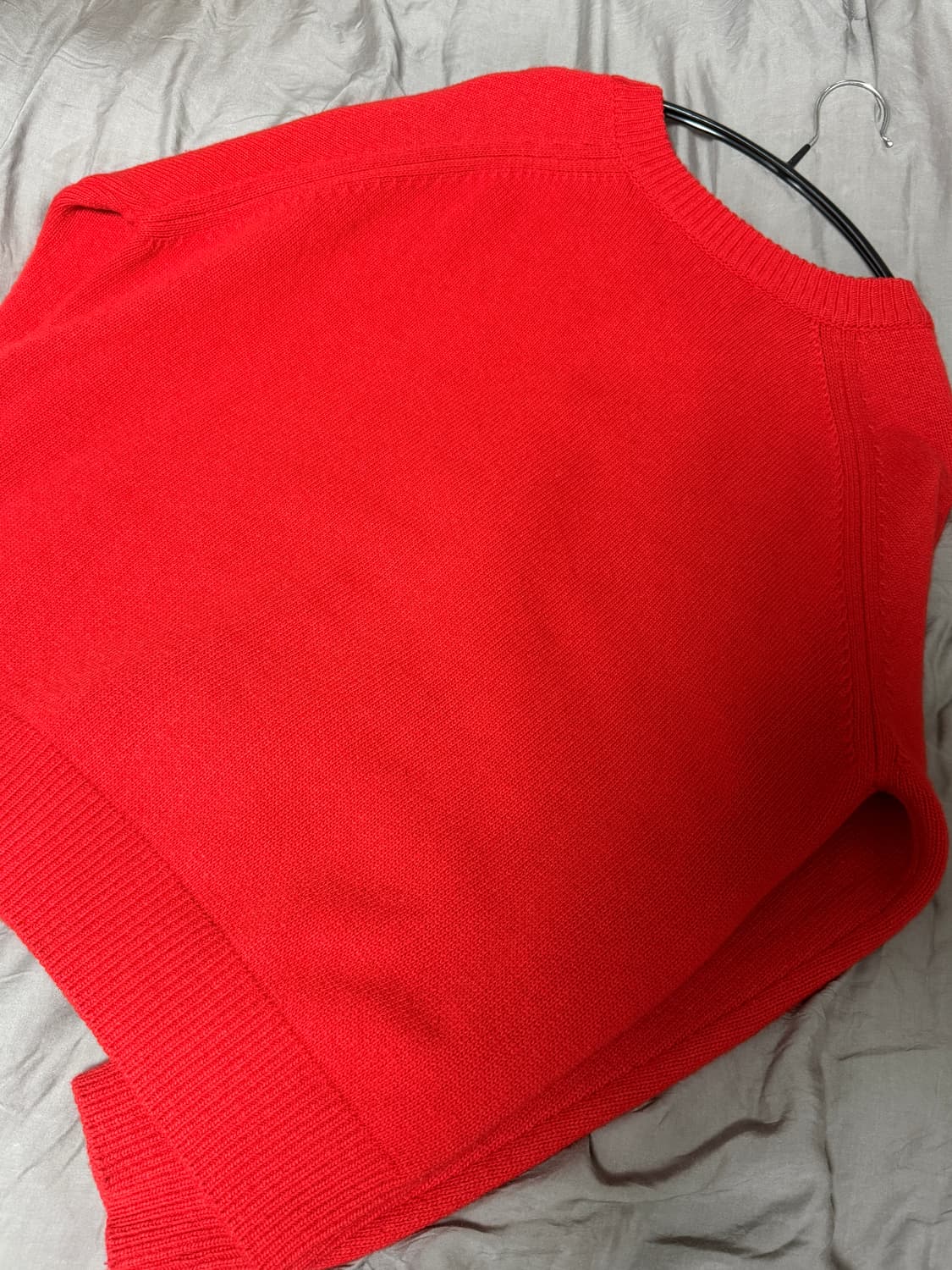 웨이비니스 더블 텍스처 라운드넥 가디건 레드 2 상품이미지10