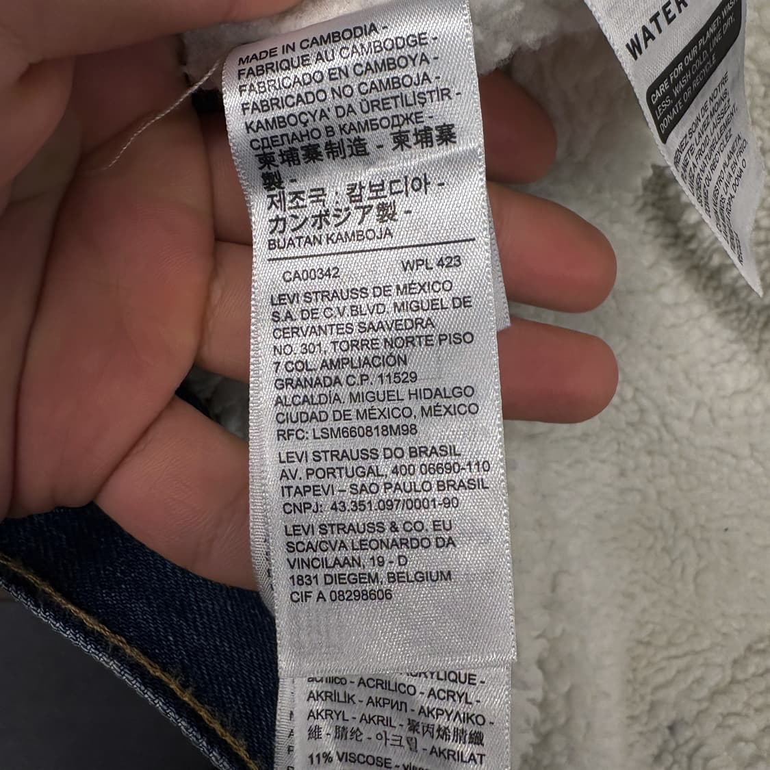 리바이스 쉐르파 타입3 보아라이닝 데님 트러커 자켓 중청 N285 상품이미지6