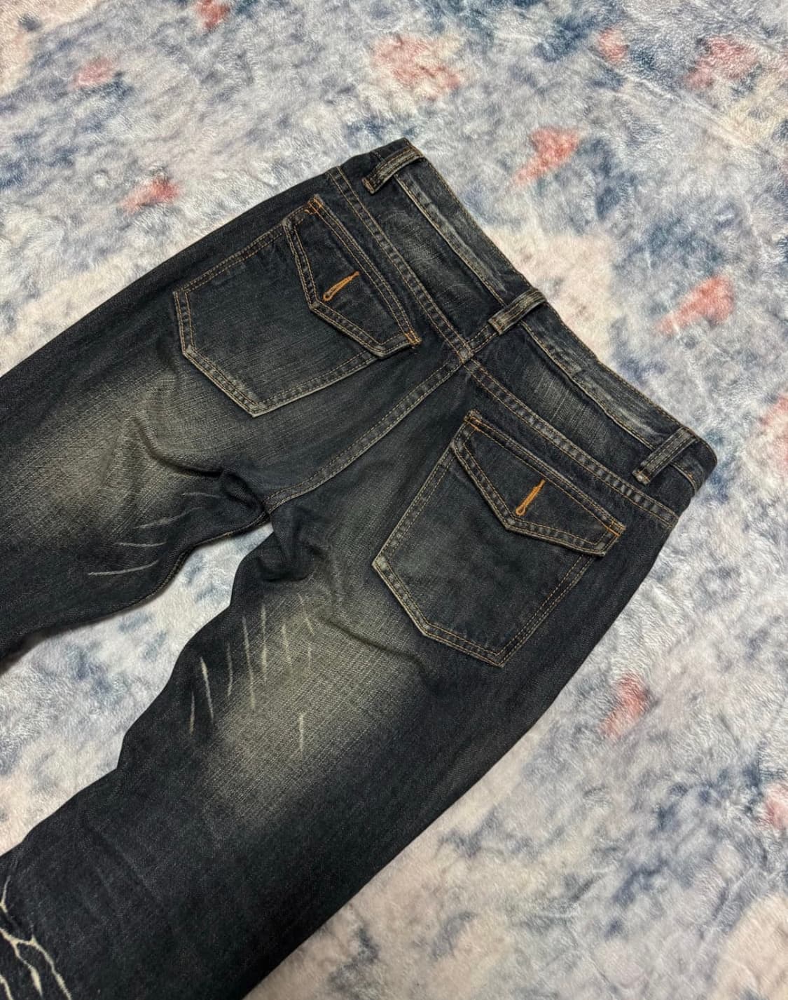 Black baccara wave washed boot cut denim 상품이미지2