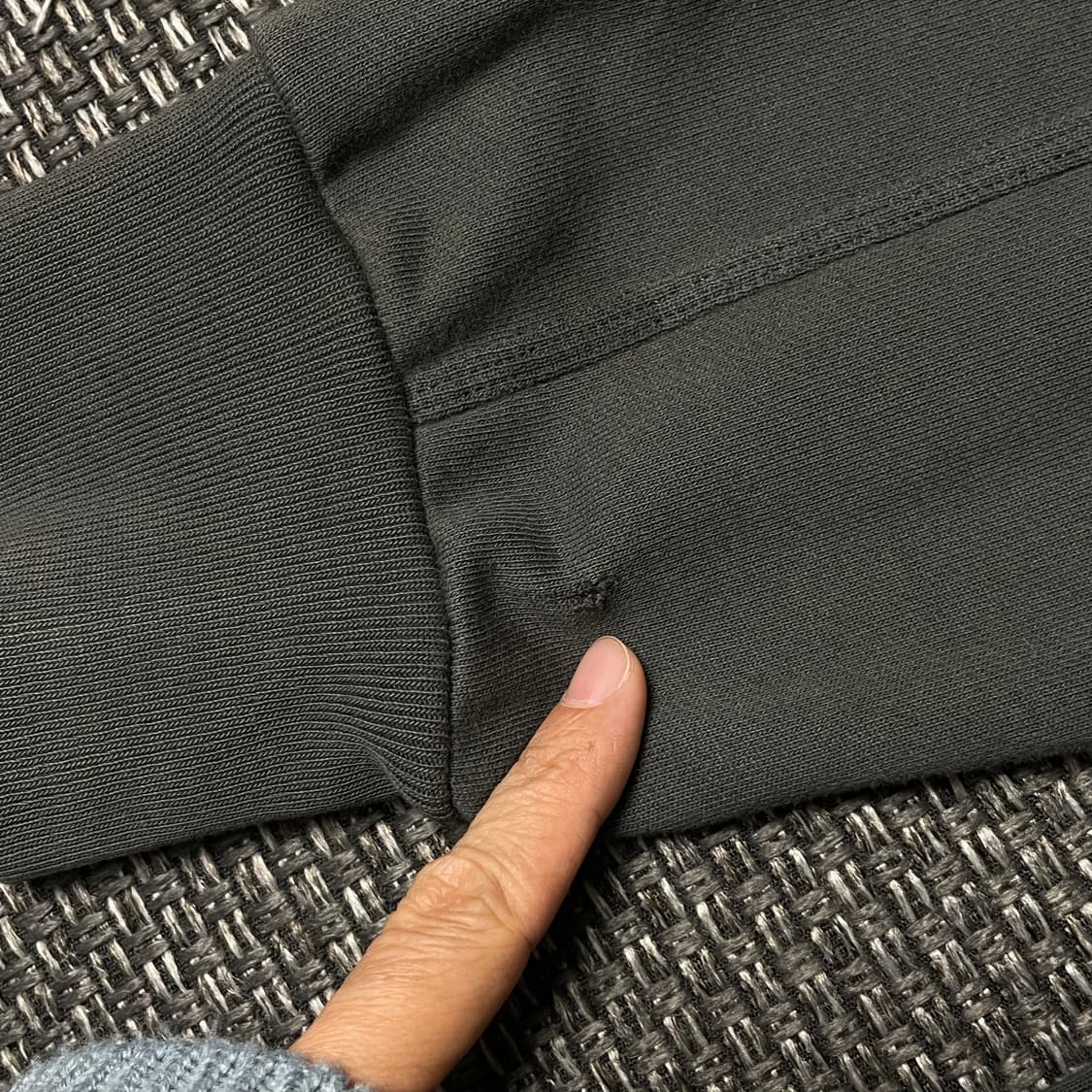 리바이스 카키그레이 지퍼 라인 로고 후드집업 M 상품이미지7