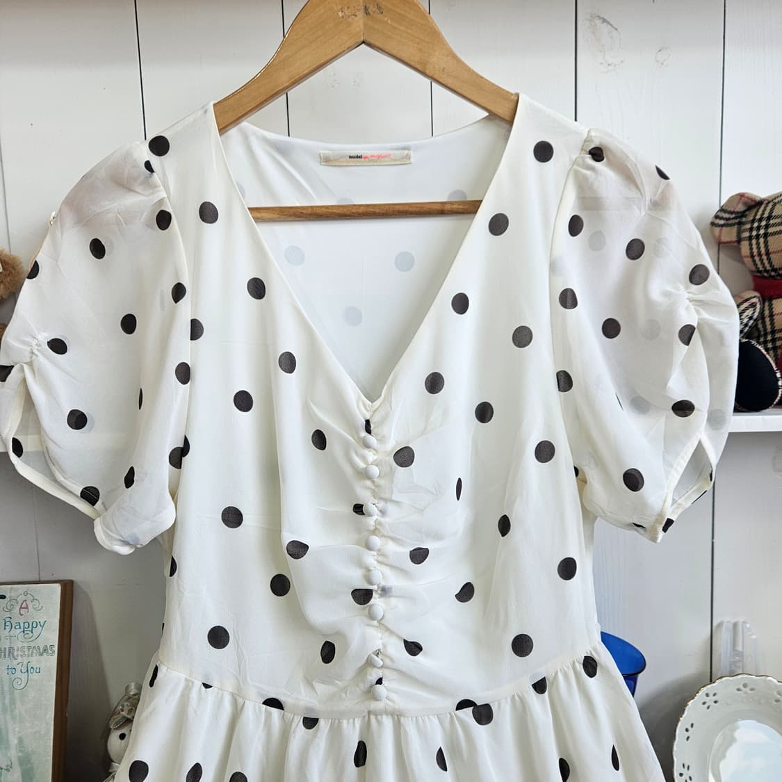 (snidel) 도트 쉬폰 레이스 원피스 상품이미지2