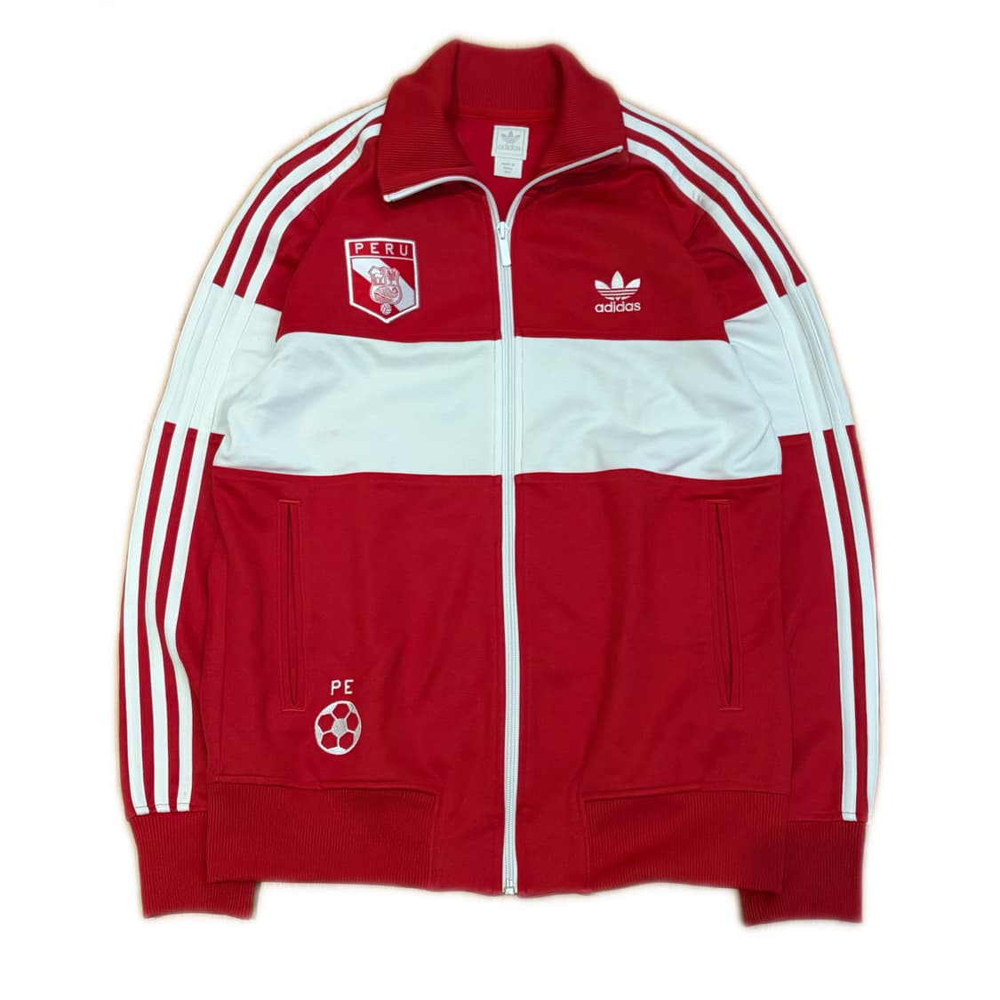 ❤️‍🔥아디다스 페루 빅로고 레드 화이트 트랙탑 져지❤️‍🔥 상품이미지1