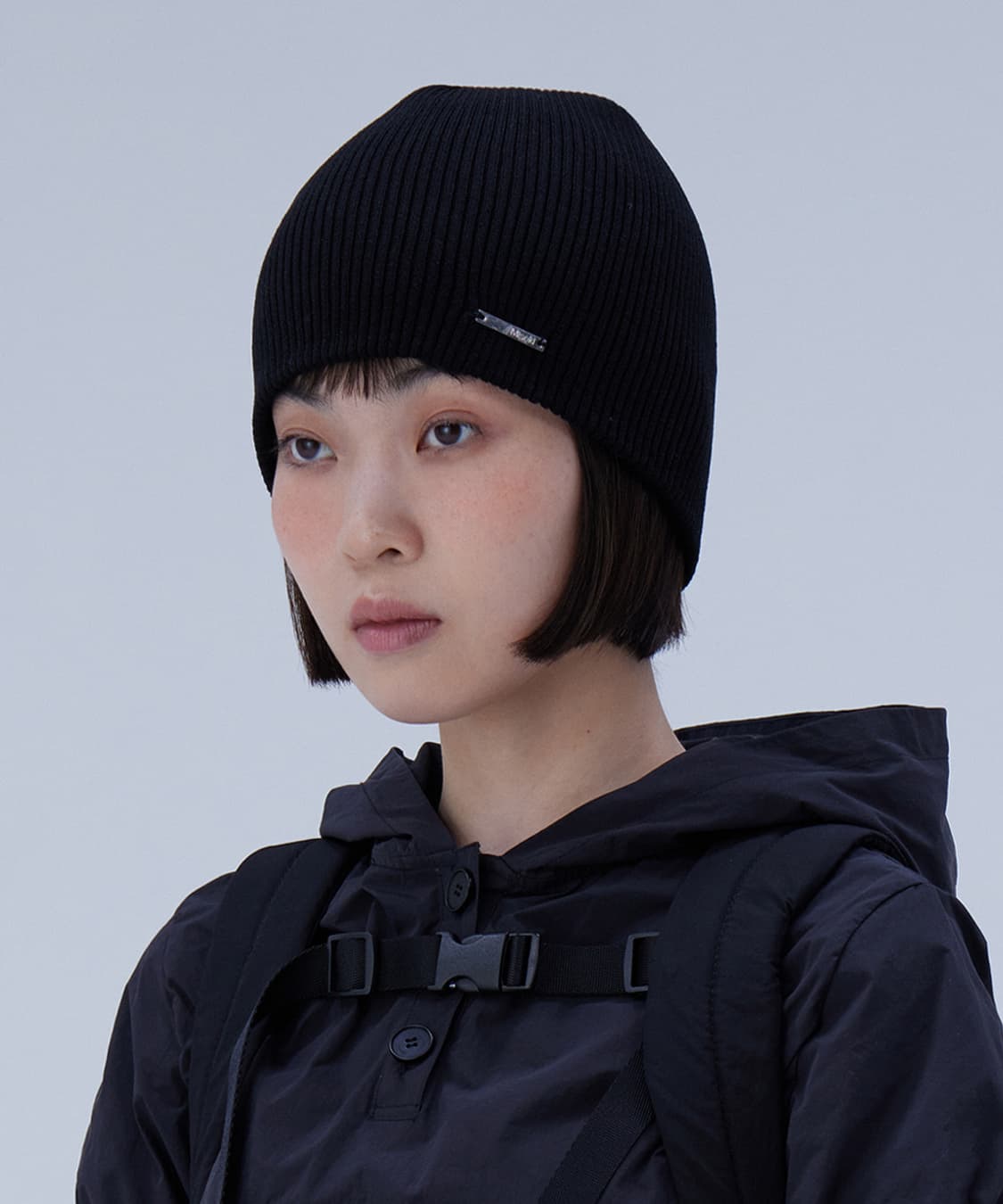 Knit beanie BLACK 상품이미지1