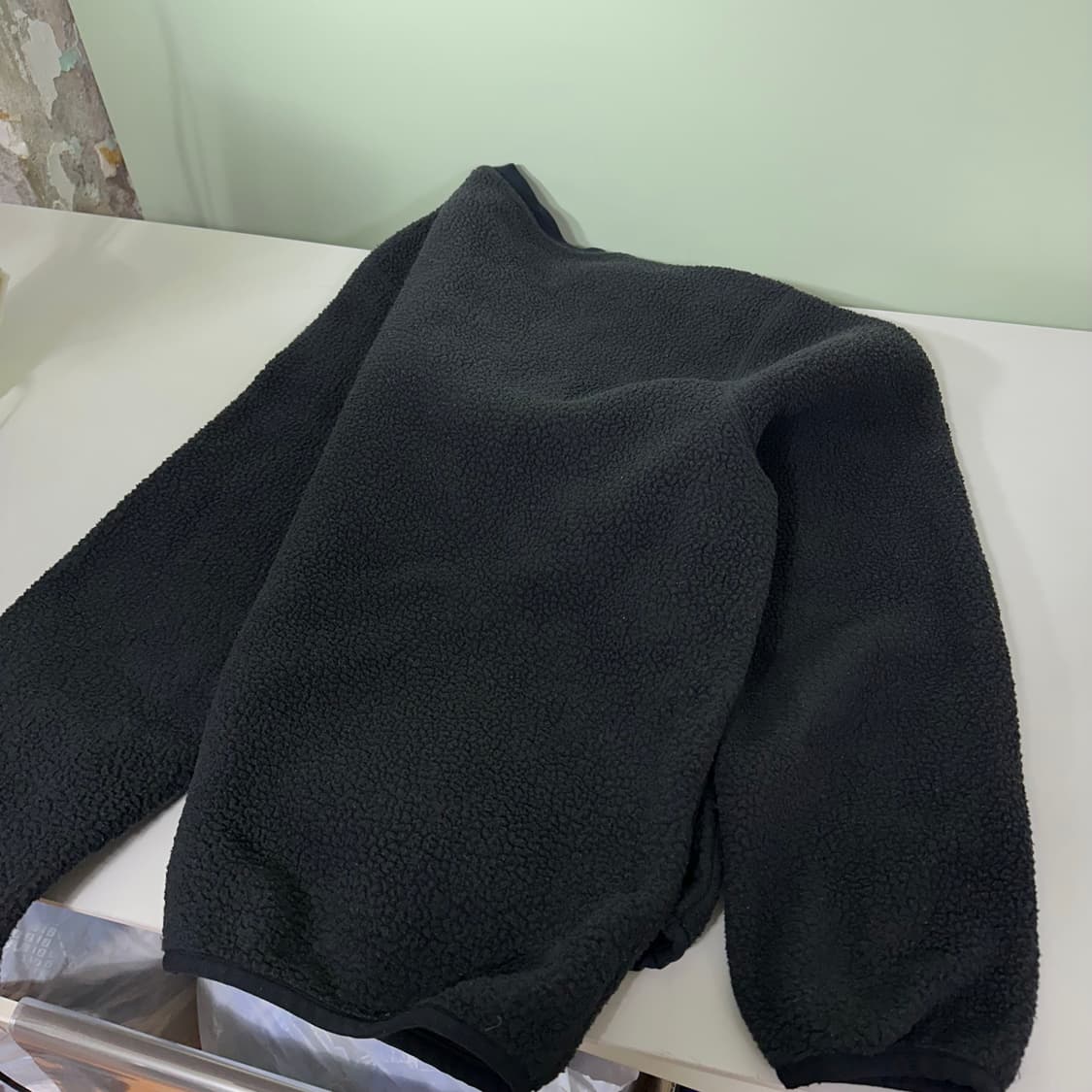 XL 나이키 오버핏 먹색 빅자수 플리스맨투맨 상품이미지5