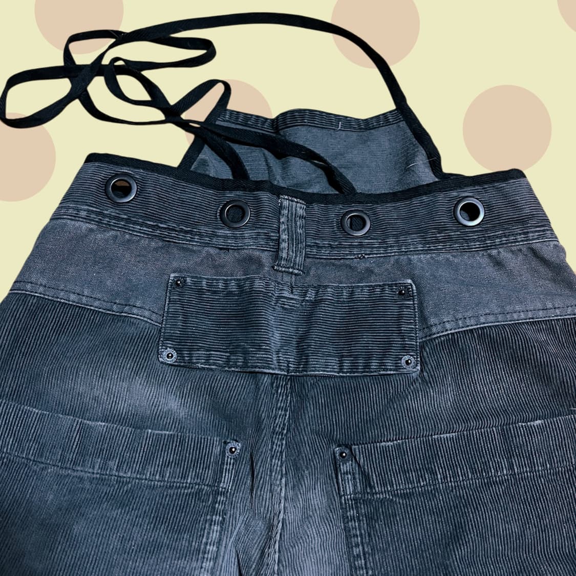 빈티지 디젤 흑청 코듀로이 와이드 오버롤 팬츠 상품이미지5