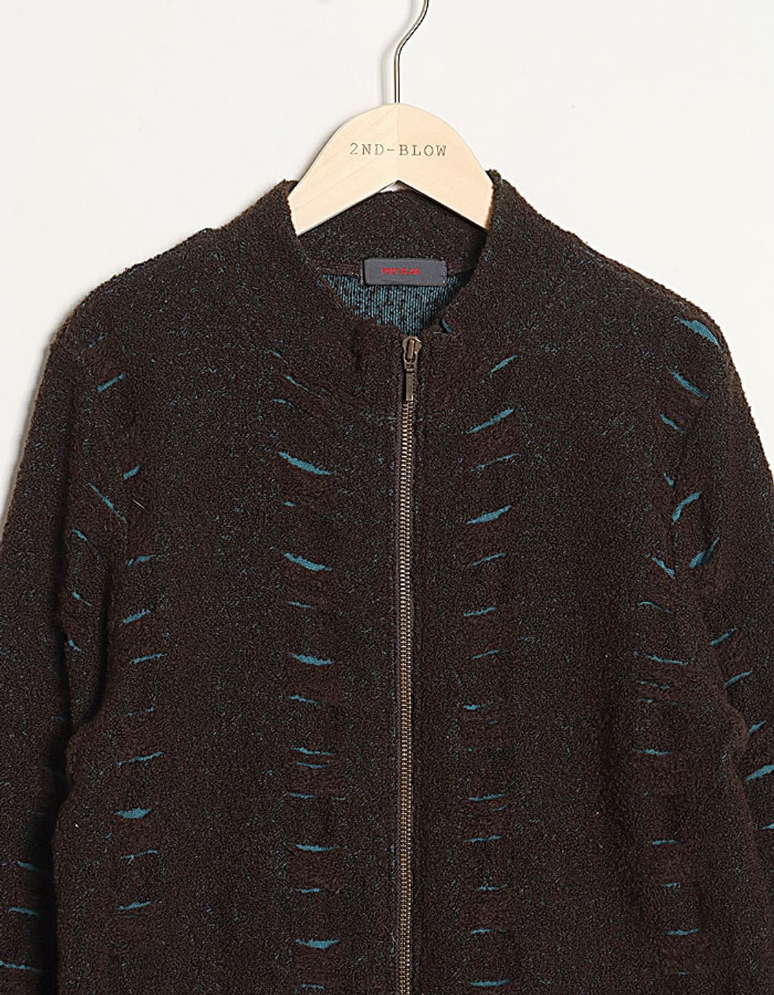 PORT-BLAIR Cutting Knit Zip Cardigan 상품이미지6