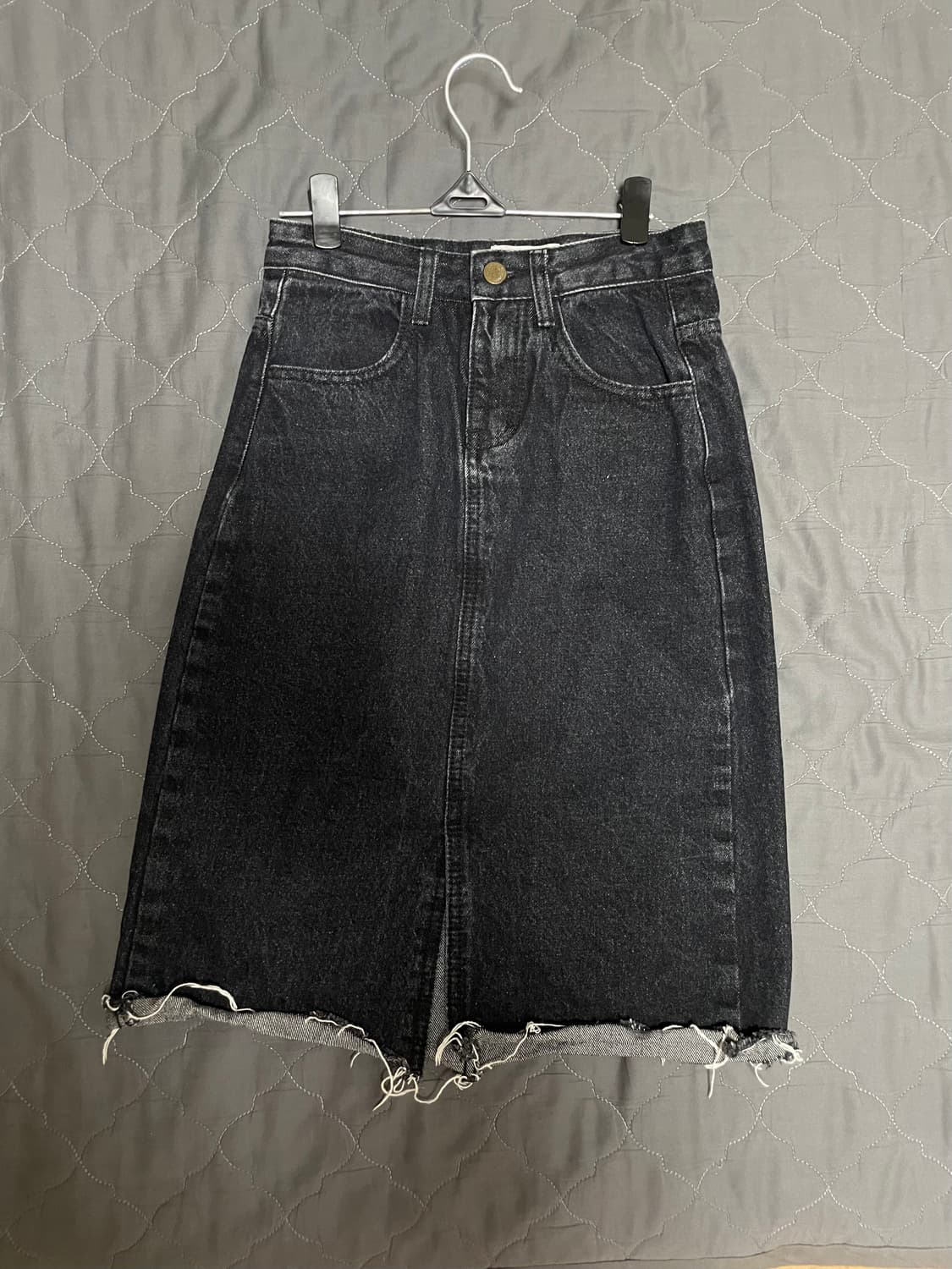 흑청 미디스커트 상품이미지1