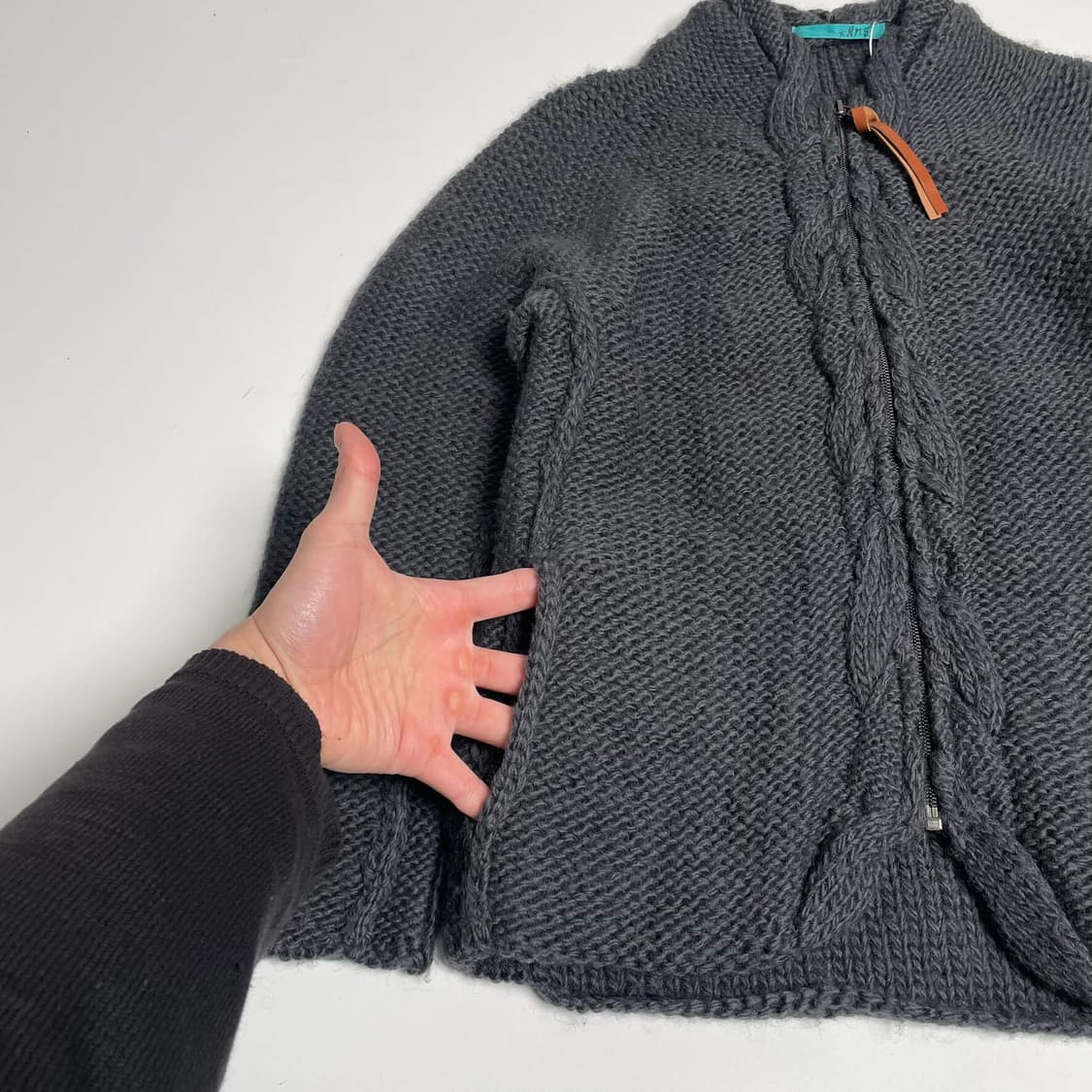 Rna 울 100 니트 집업 자켓 상품이미지4