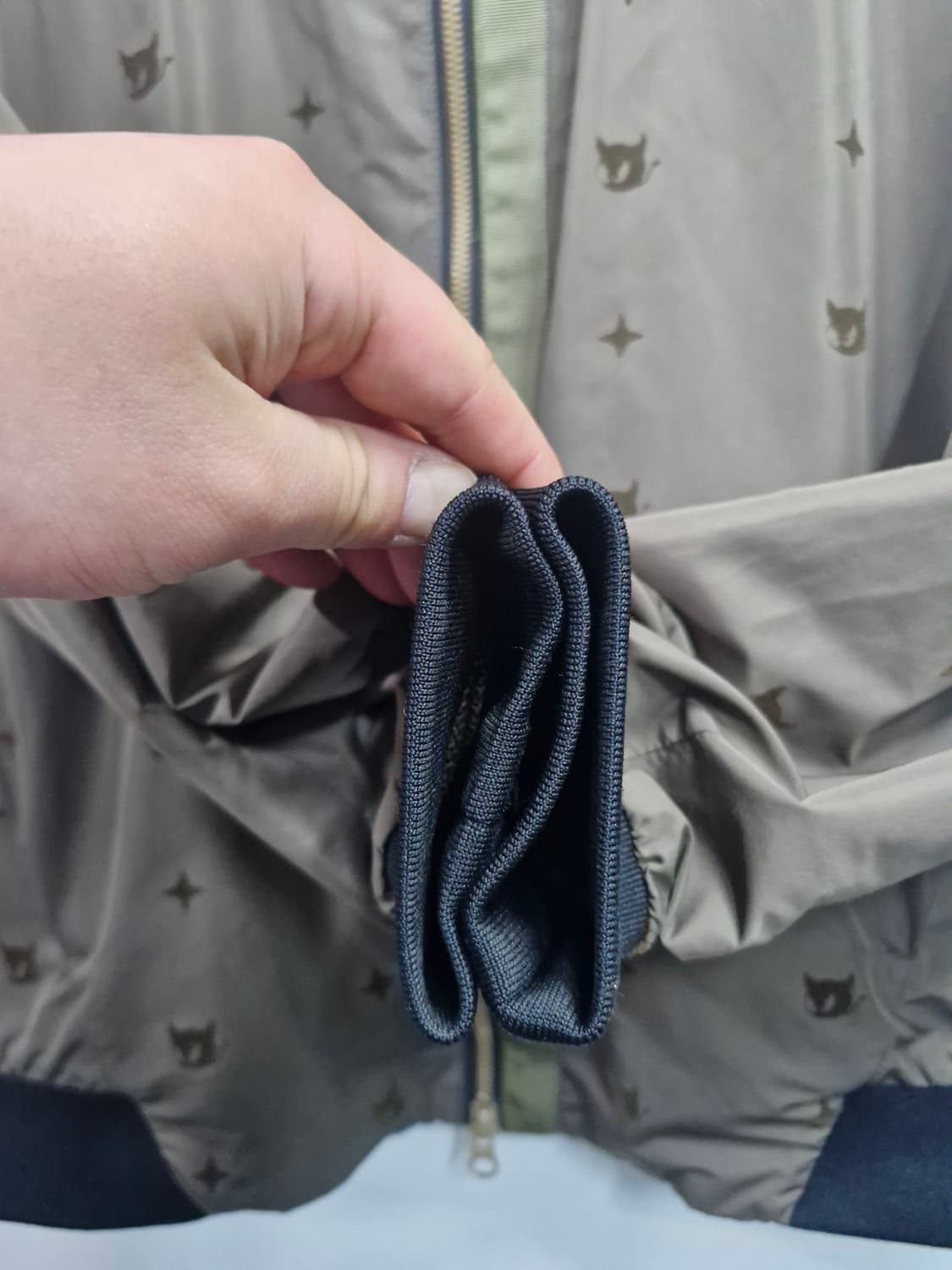 100L 왁 WAAC 패턴 기능성 봄버자켓 카키. 상품이미지4