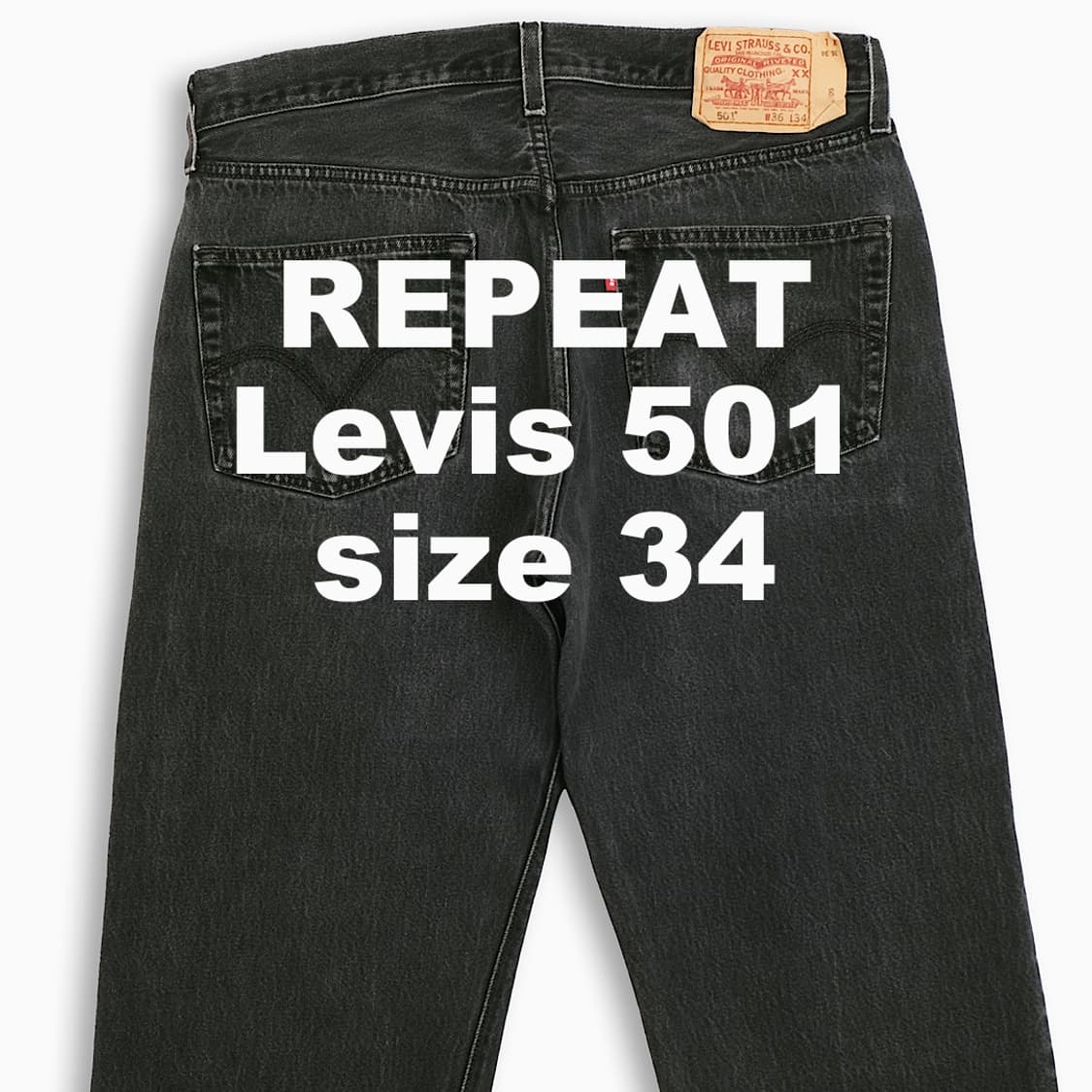 빈티지 리바이스 501 흑청 34 인치 LV50136523 상품이미지1