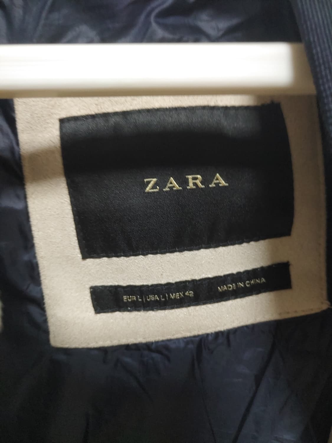 자라 베이지 스웨이드 스타디움 자켓 -L사이즈 상품이미지6