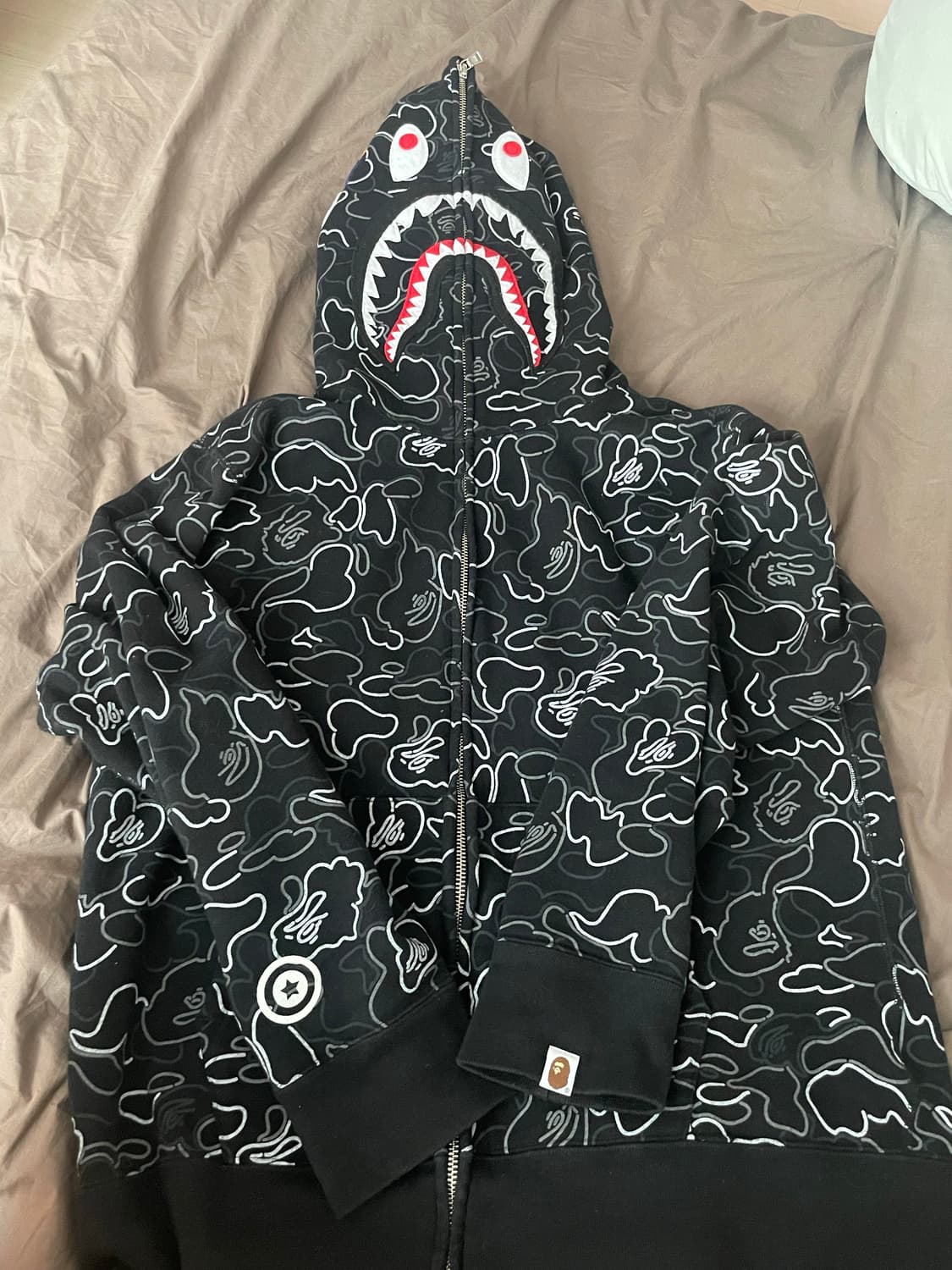 (정품급처) 베이프 네온카모 블랙 M 상품이미지2