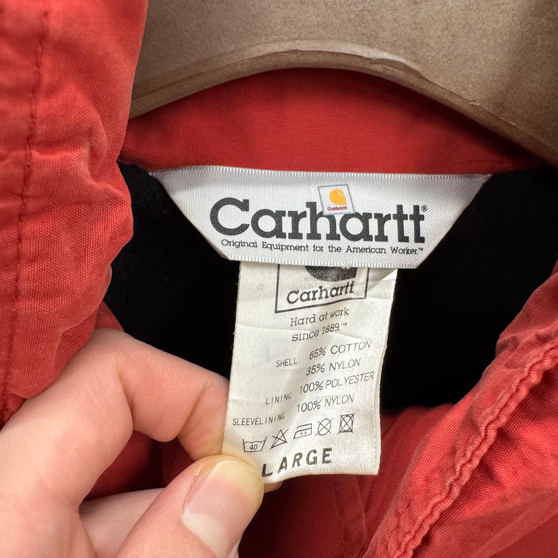 00s 칼하트 오리지널 필드자켓 전면 포켓 포인트 레드 상품이미지5
