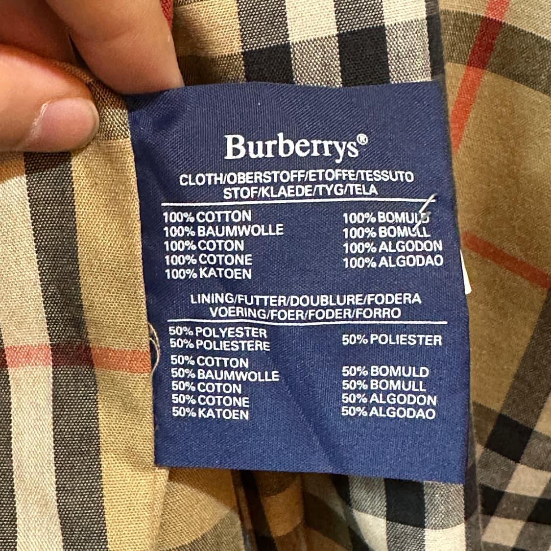 90‘s 버버리 Burberrys 월계수 자수 스윙톱 블루종 자켓 상품이미지9