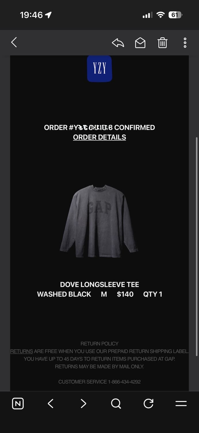 이지 갭 발렌시아가 도브 롱슬리브 티셔츠 워시드 블랙 M사이즈 판매합니다 상품이미지2