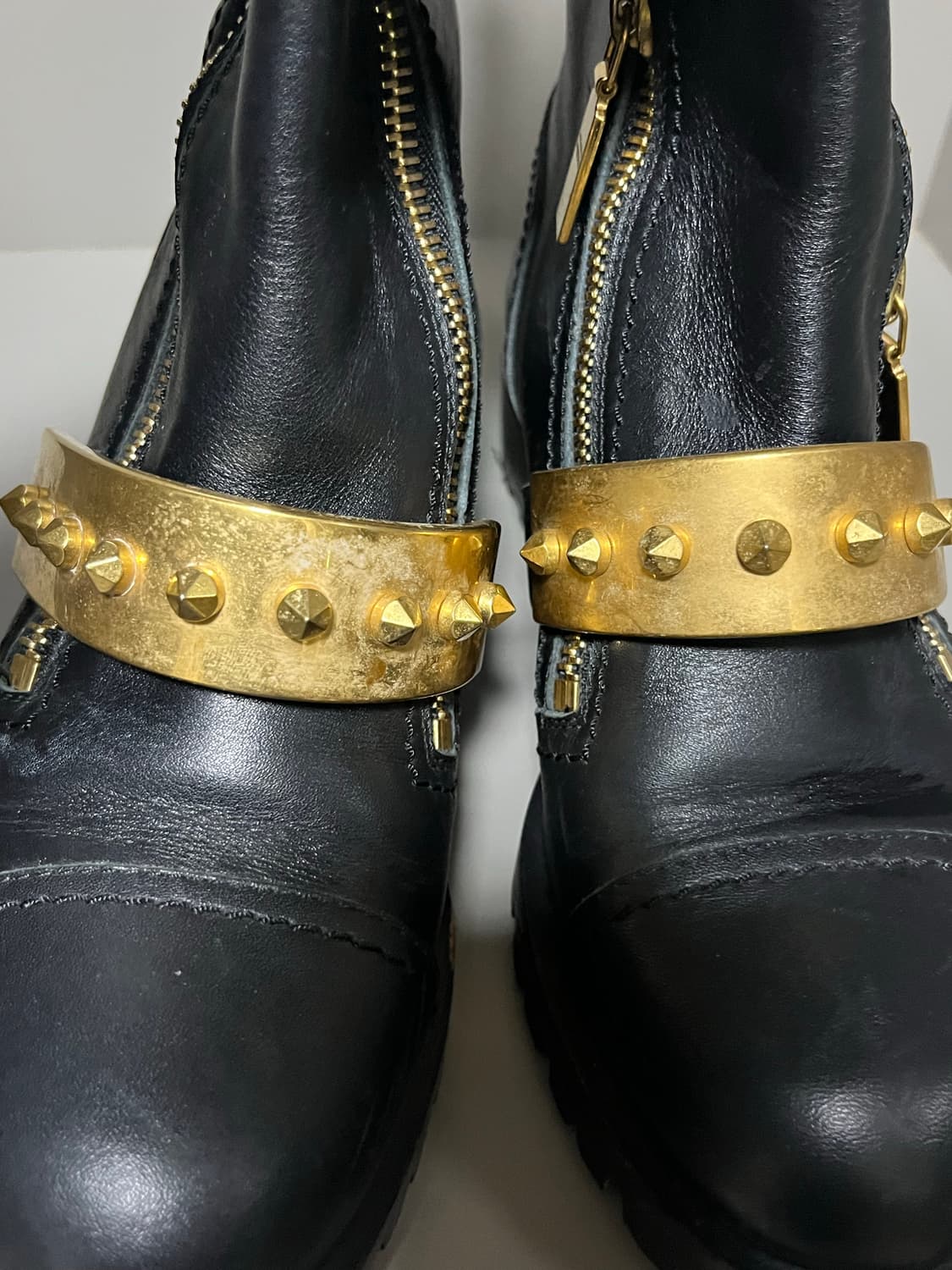 Alexander McQueen black stud biker boots 상품이미지4