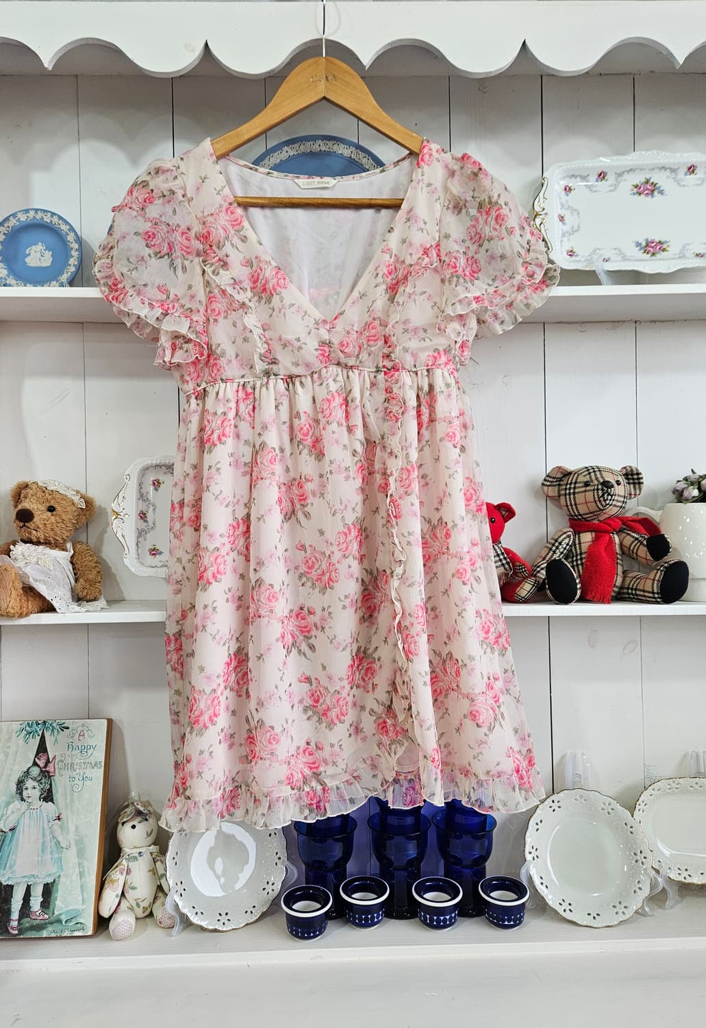 (LEST ROSE) 플라워 쉬폰 원피스 상품이미지5