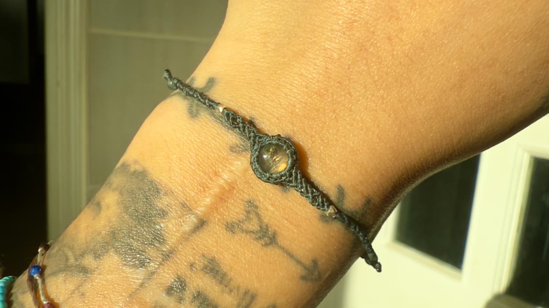 미니 래브라도라이트 보헤미안 마크라메 원석 팔찌 상품이미지6