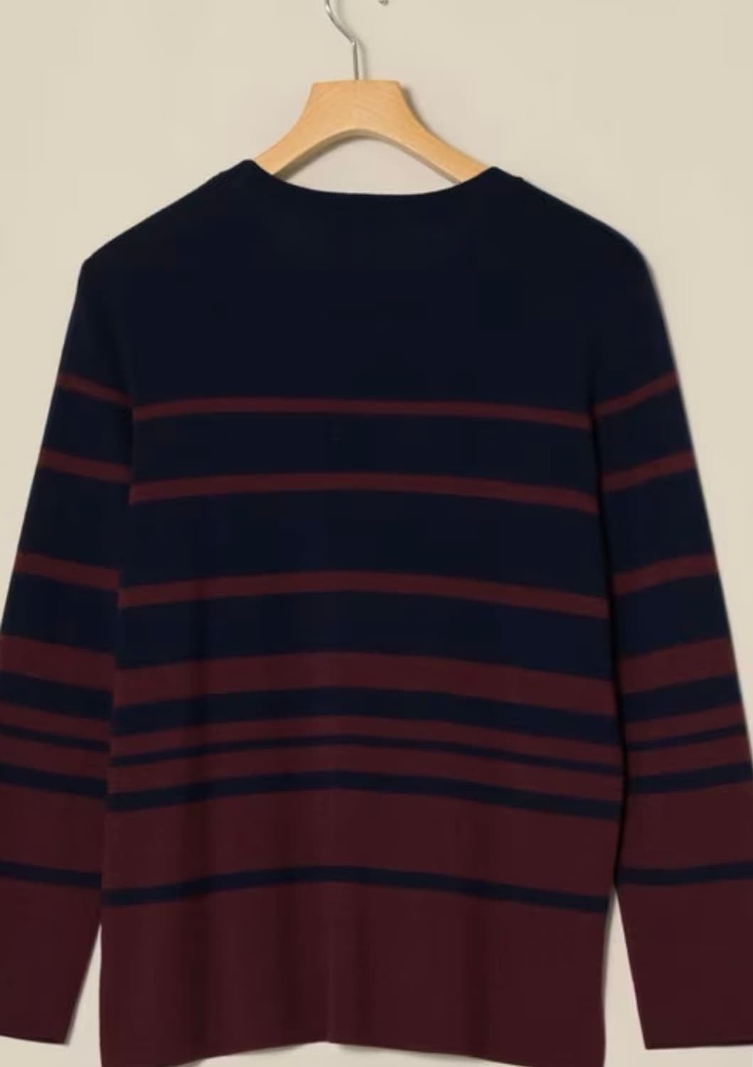 제이프레스 J.PRESS 스트라이프 니트 울100% 라운드넥 상품이미지2