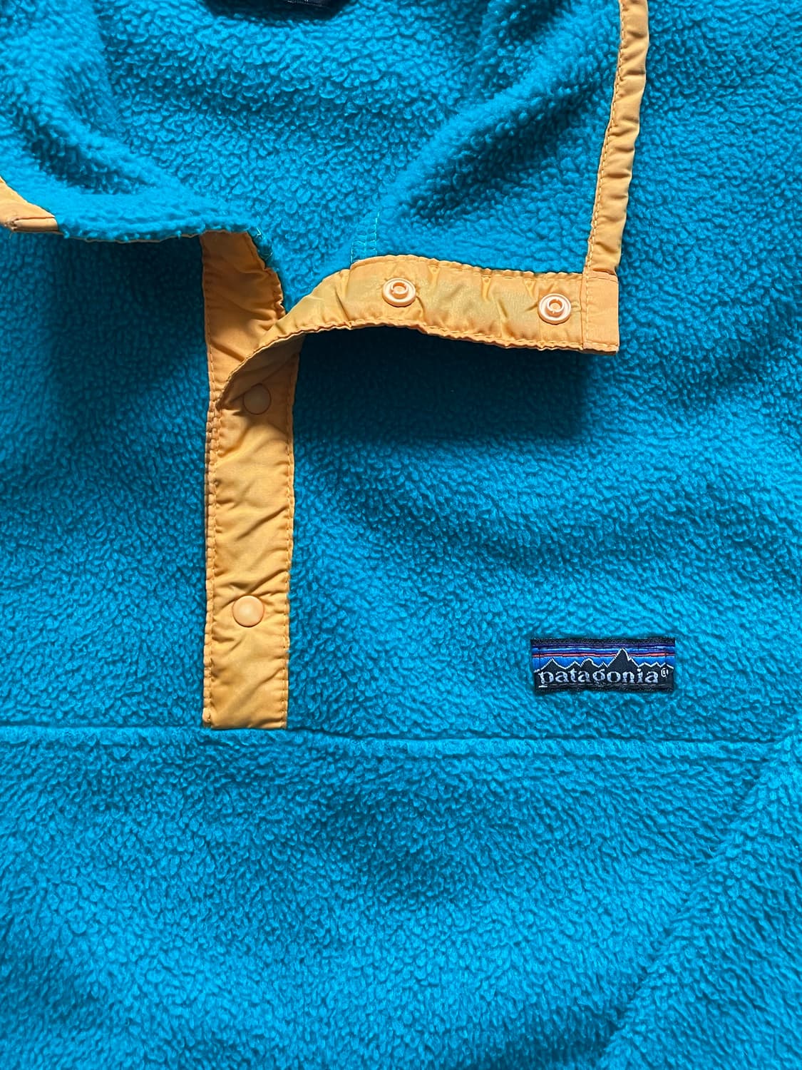80s 파타고니아 신칠라 틸 블루 옐로우 상품이미지4