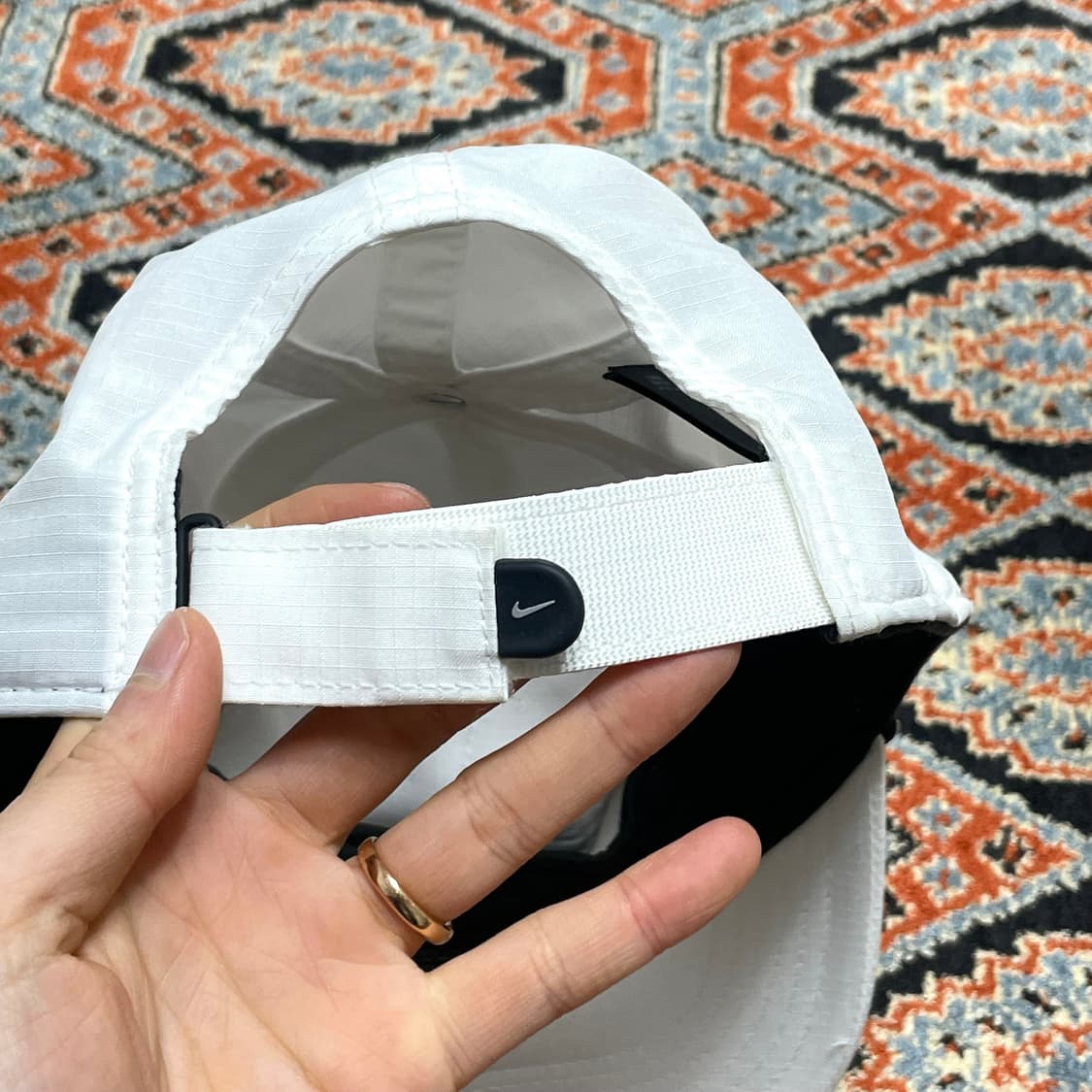 나이키 스우시로고 화이트 헤리티지 볼캡 모자  상품이미지5