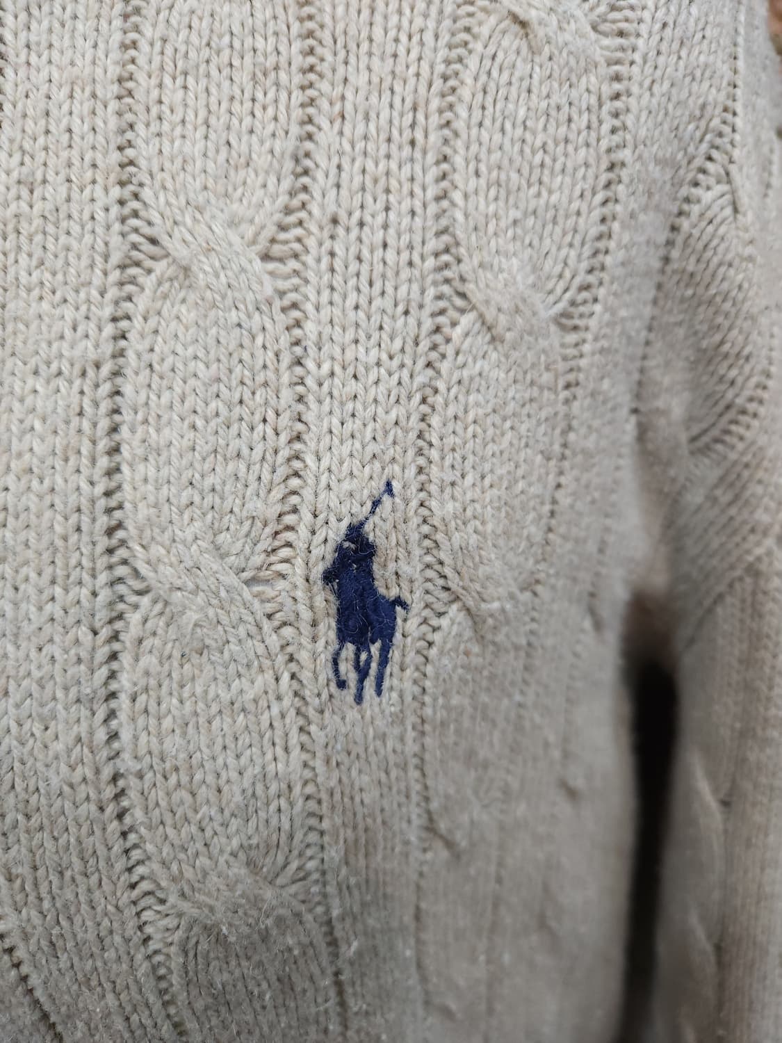 폴로 랄프로렌 터사실크 반집업 꽈배기 니트

 상품이미지3