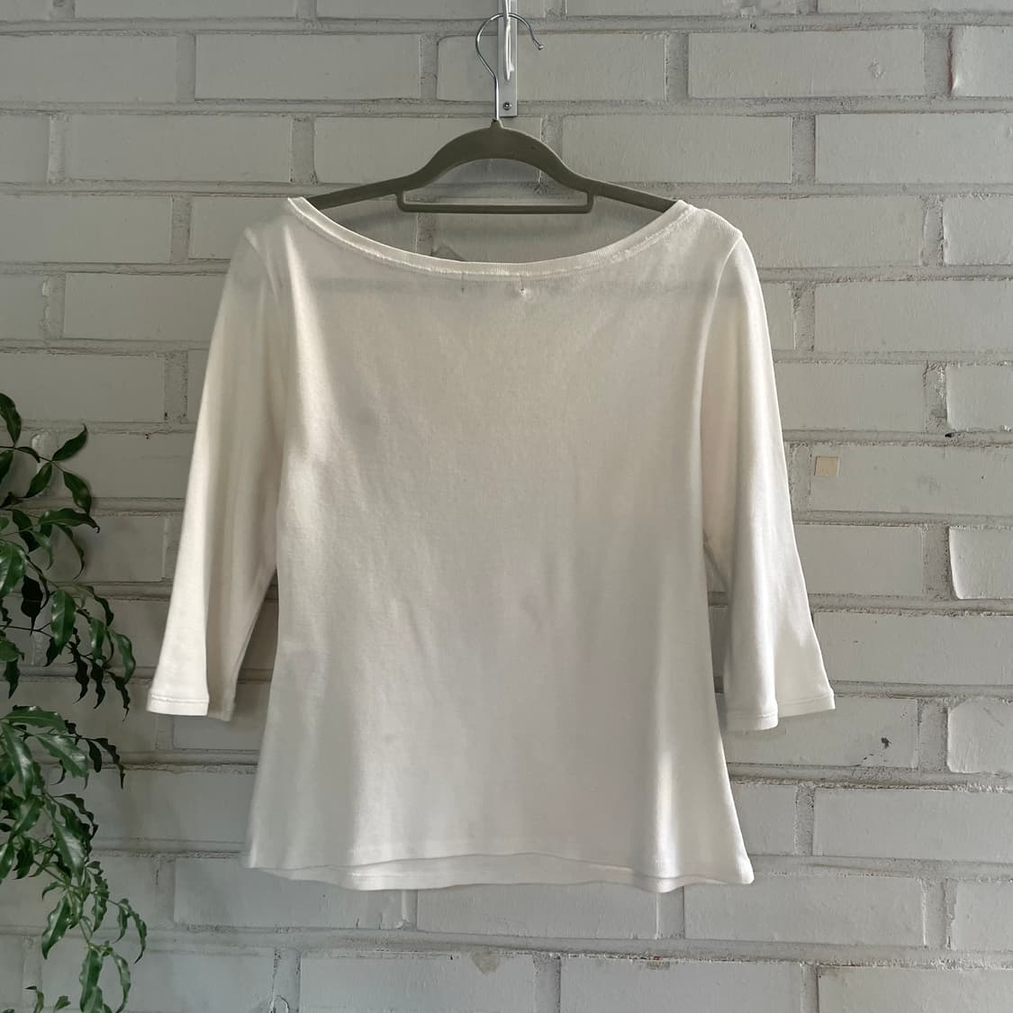 버버리 블루라벨 7부 아이보리 반팔 티셔츠 상품이미지6