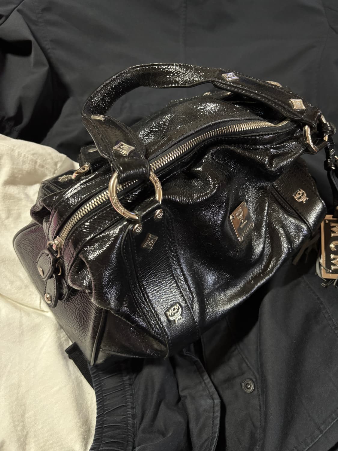 vintage mcm leather boston bag 상품이미지9