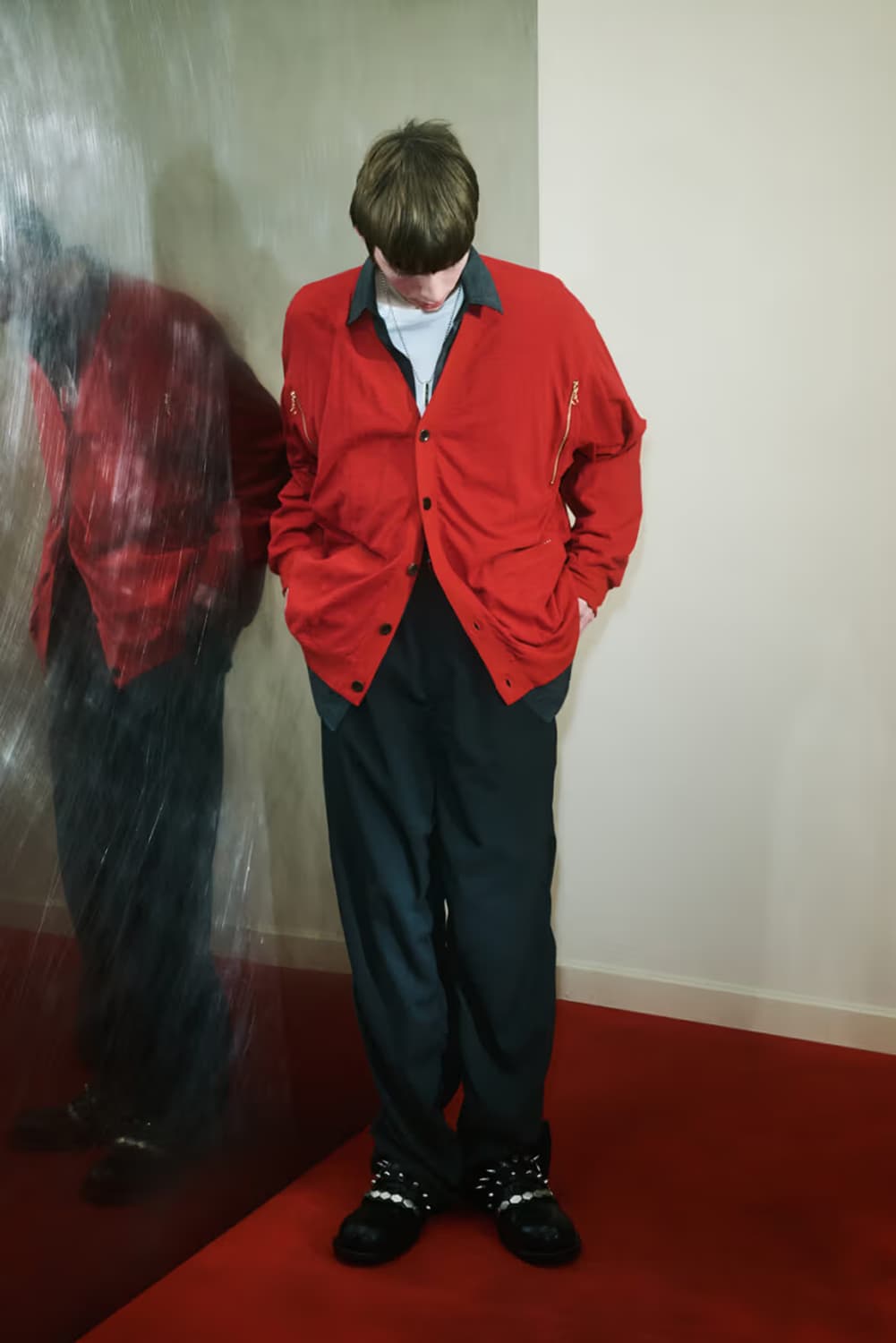 2) 언더커버 25fw 집 레드 가디건 상품이미지9